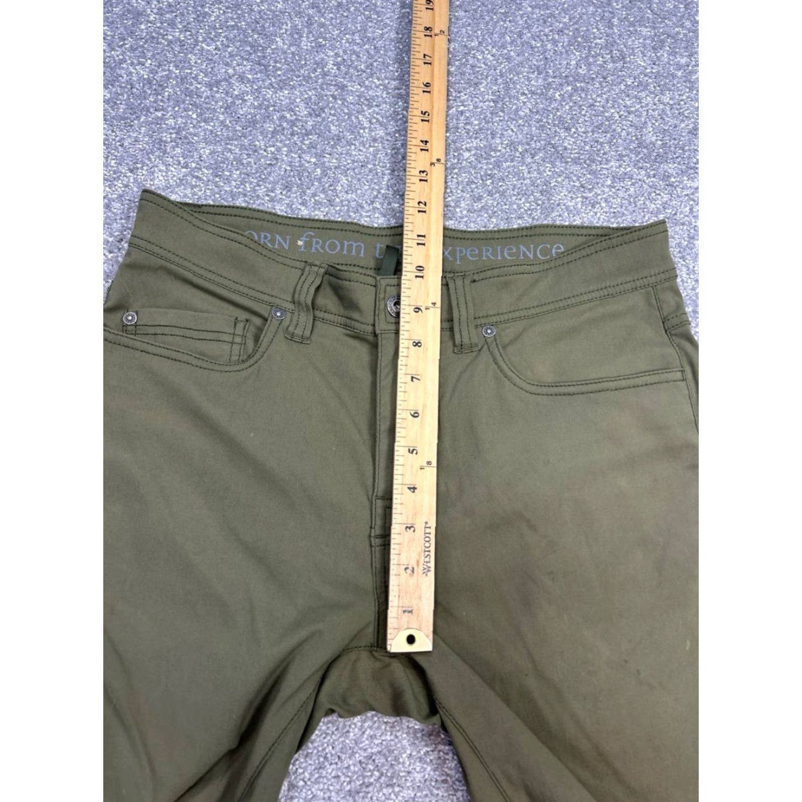 Prana Prana Breathe Chino Pants Mens 30 Green Nylon Stretch Slim Fit Low Rise Straight Size US 30 / EU 46 - 3 Thumbnail