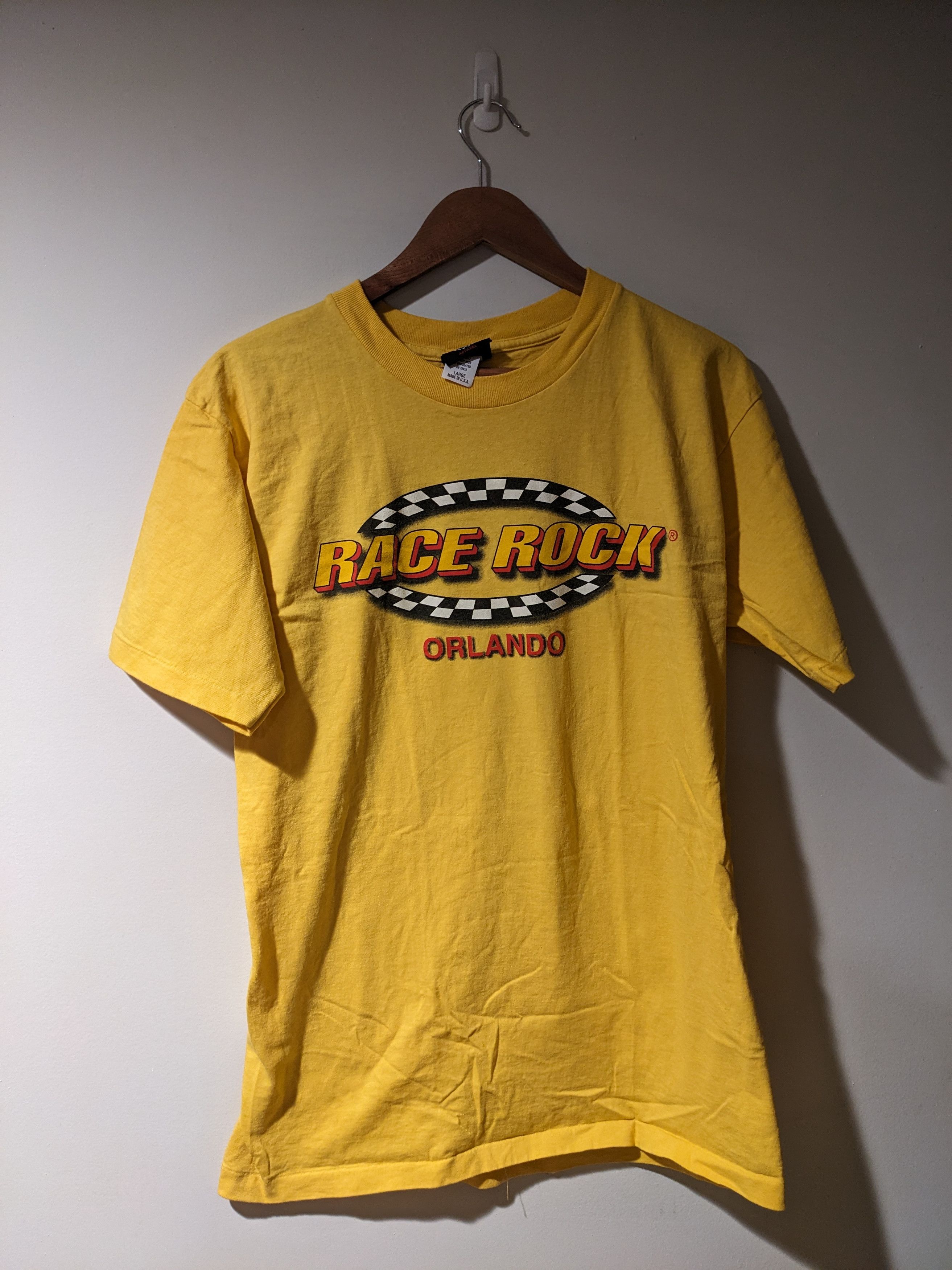 NASCAR × Vintage Vintage 90s Race Rock Orlando Logo Racing Speedway T-Shirt Size US L / EU 52-54 / 3 - 1 Thumbnail
