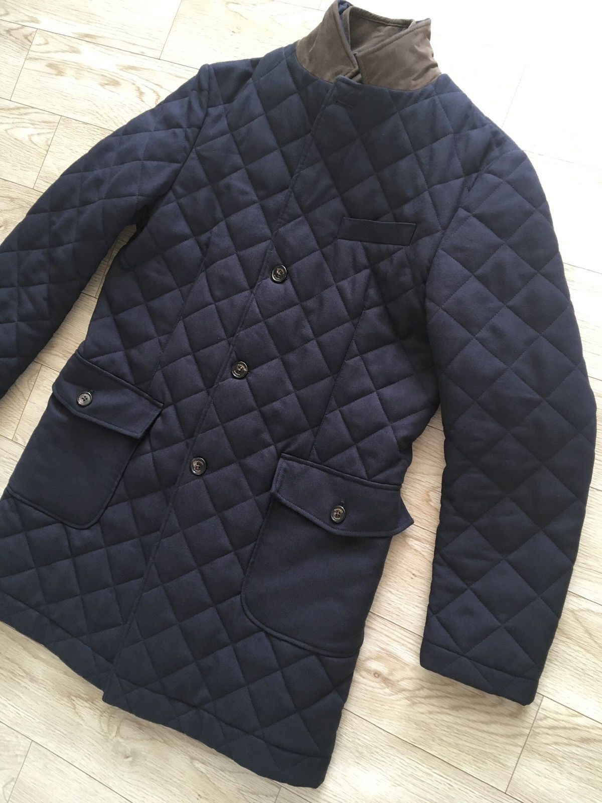 Hackett Hackett Mayfair London Bespoke Wool Padded Overcoat Size US S / EU 44-46 / 1 - 15 Thumbnail