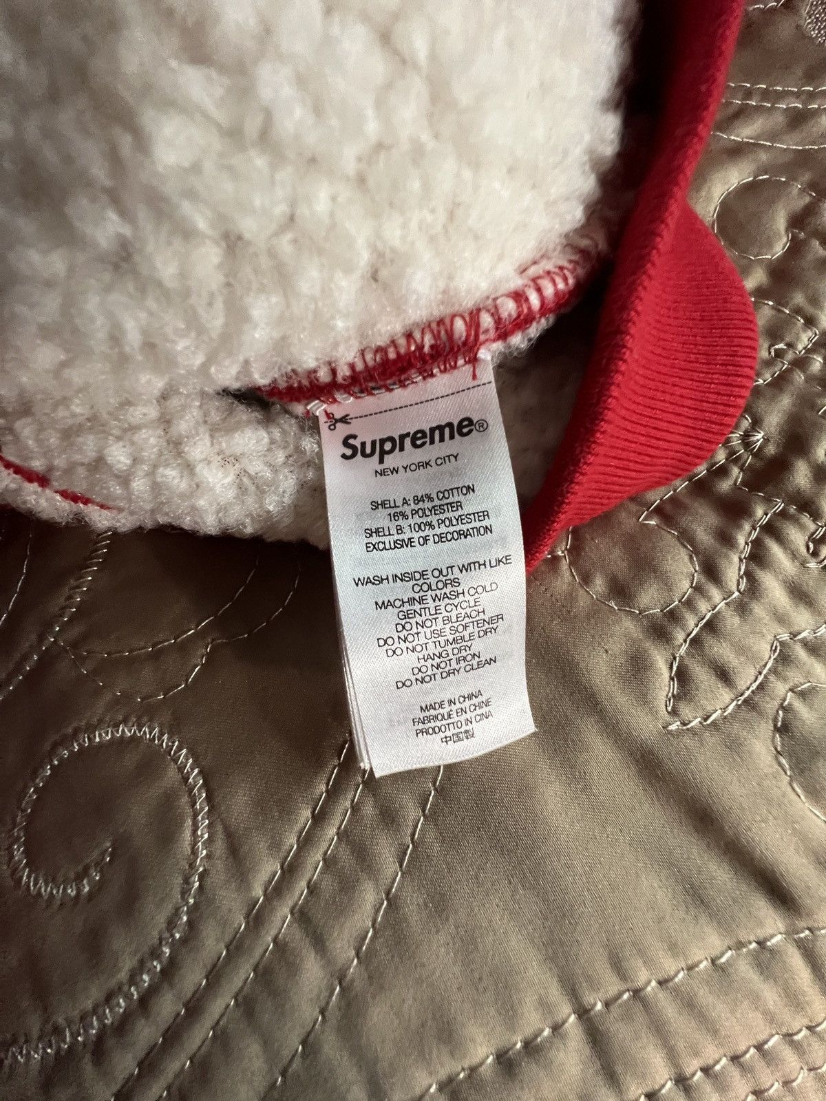 Supreme Supreme Faux Sherling Sherpa Patchwork Zip Up Hoodie Size US L / EU 52-54 / 3 - 5 Thumbnail