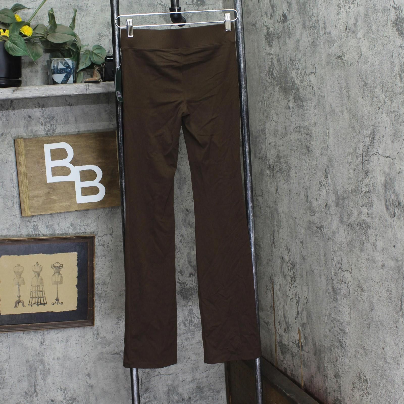Designer Nwt Wild Fable Ribbed Flare Leggings 90903157 Dark Brown Xs Size 26" / US 2 / IT 38 - 2 Thumbnail