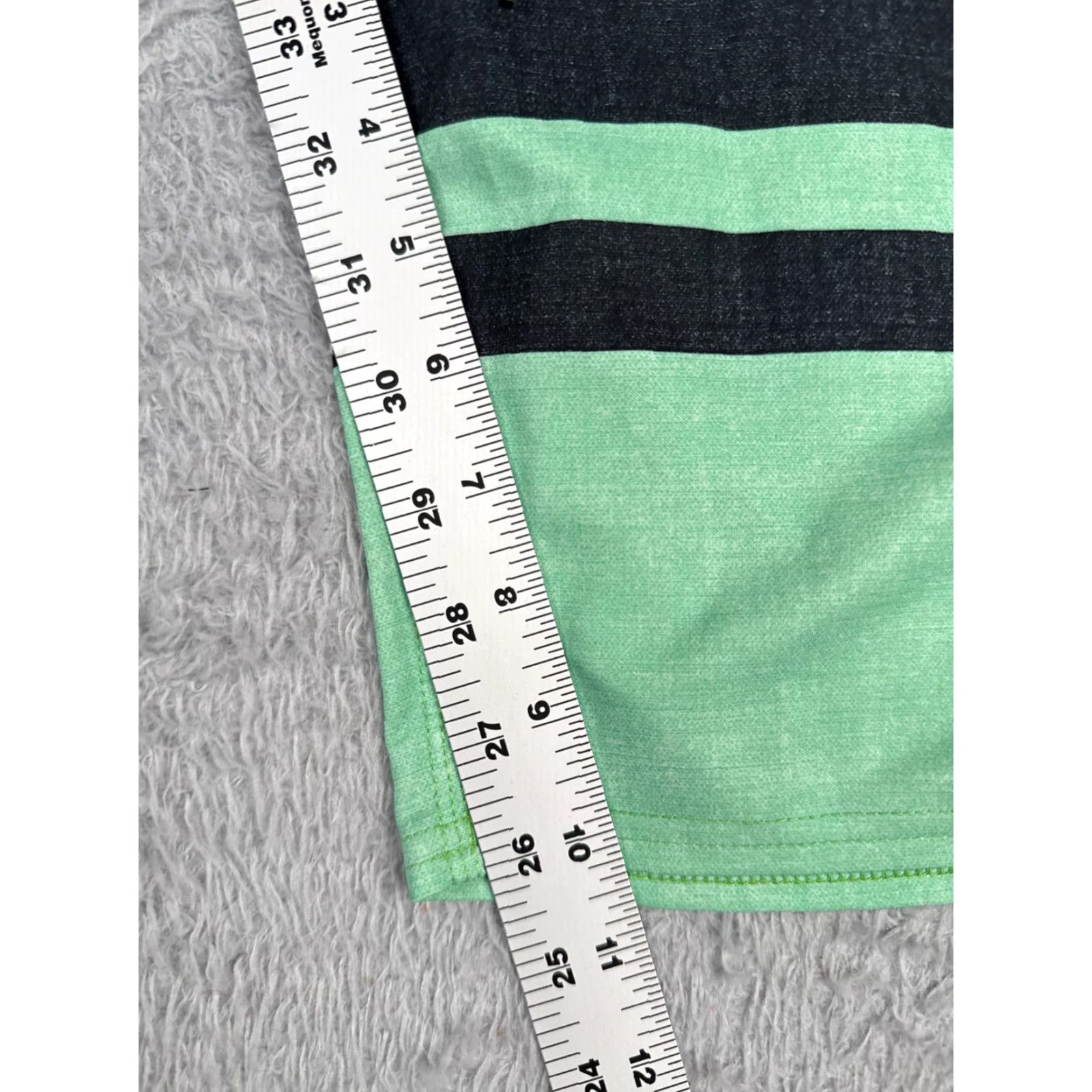 O'Neill O'Neill Board Shorts Mens 28 Green Stripe Polyester Blend 28x10 Trunks Swim Bottoms Beach Pockets Size US 28 / EU 44 - 7 Thumbnail