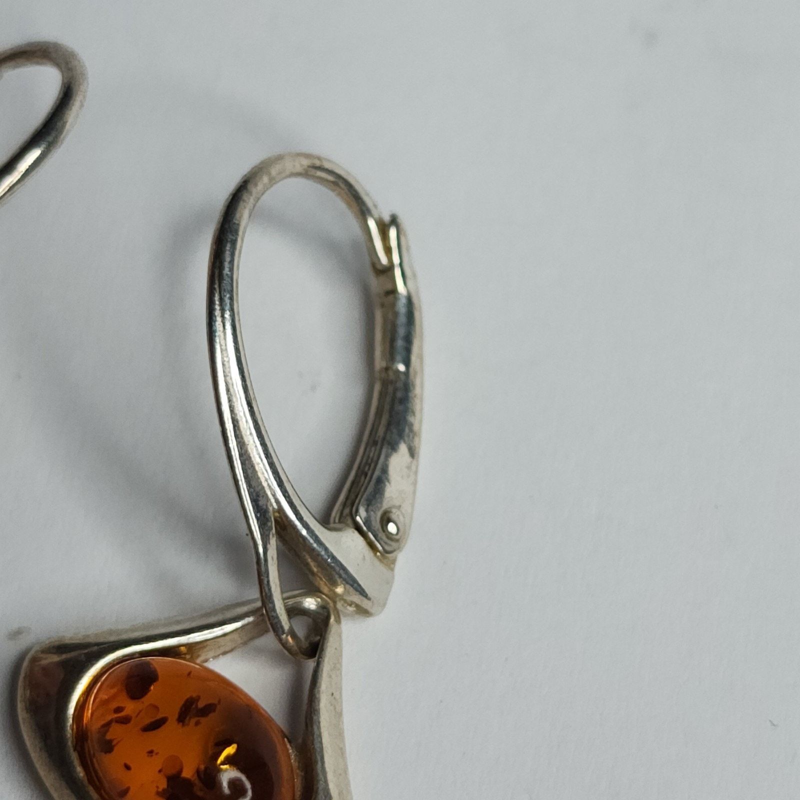 Other Cognac BALTIC AMBER Pear Teardrop Earrings STERLING SILVER Size ONE SIZE - 4 Thumbnail