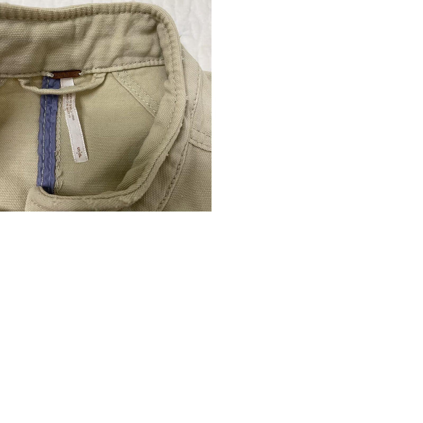 Free People Free People Military Jacket Womens Size S Khaki Tan Cargo Boho Utility Military Style Army Pockets Short Jacket Beig e Beige (adjusted for clarity) Size S / US 4 / IT 40 - 9 Thumbnail