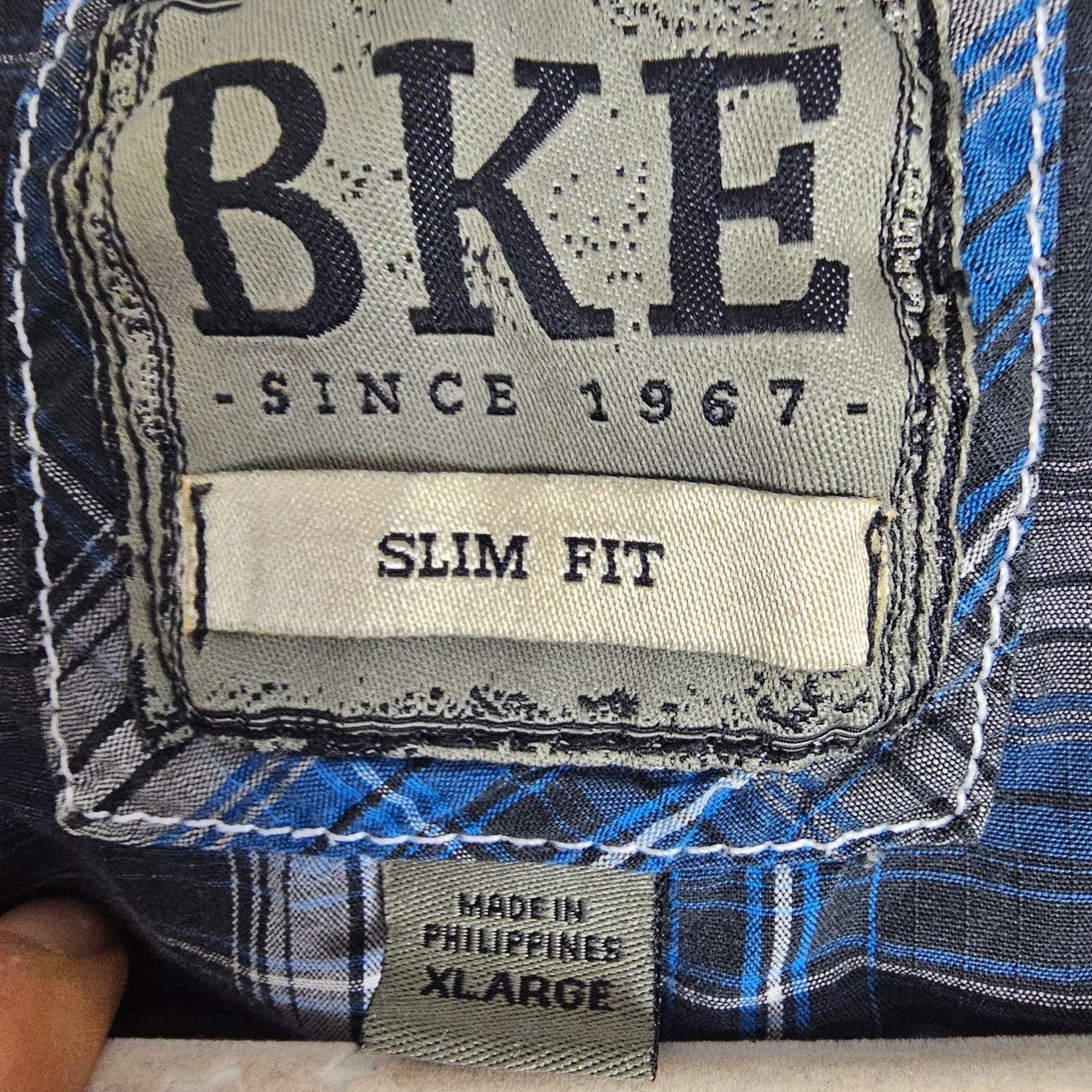 BKE BKE Men Plaid Western Shirt XL Snap Slim Fit Cowboy Country Size US XL / EU 56 / 4 - 6 Thumbnail