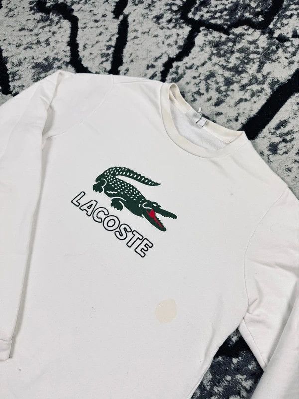Lacoste Lacoste crewneck sweatshirt white logo S Size US S / EU 44-46 / 1 - 3 Thumbnail