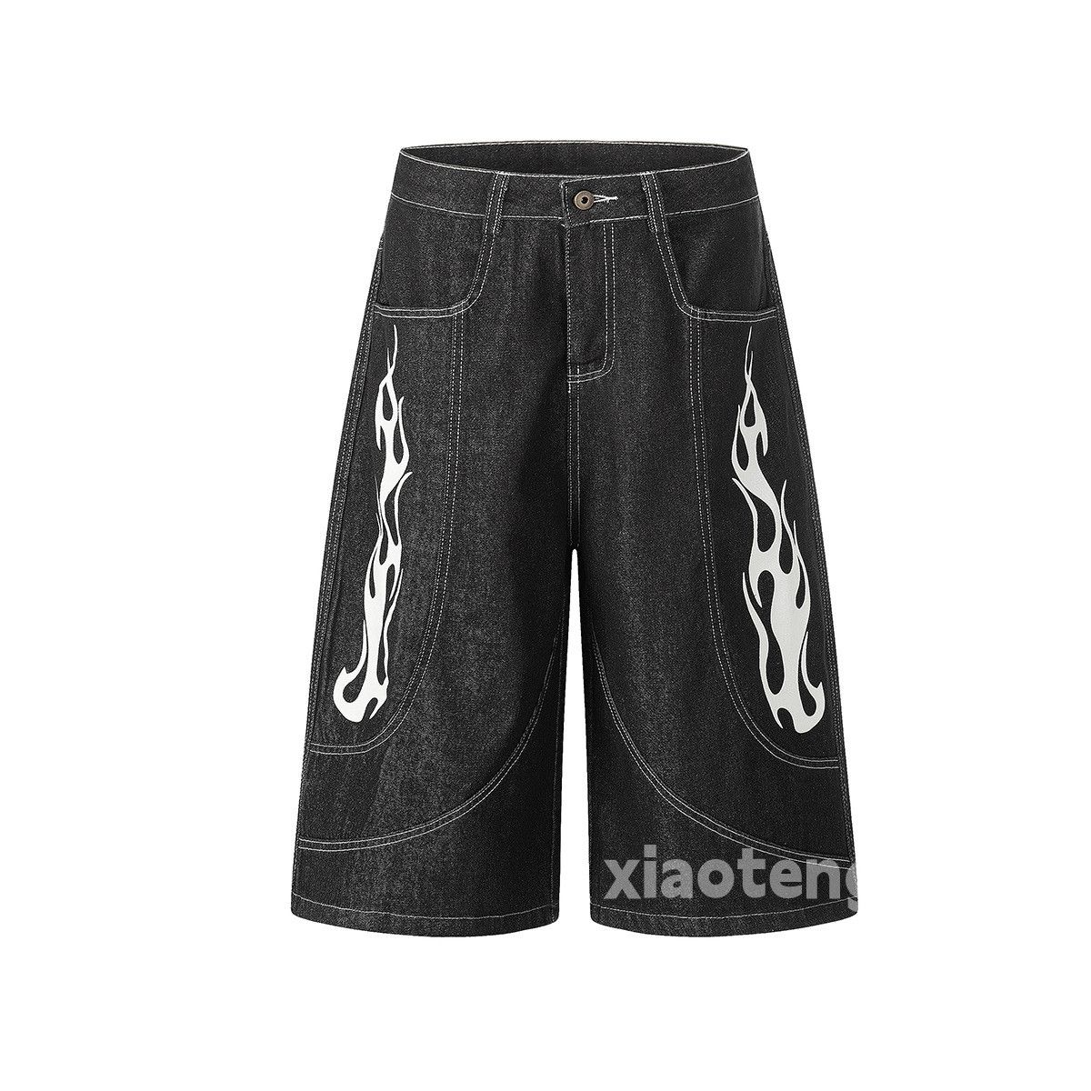 Vintage xz utility loose baggy hiphop carpenter denim shorts Size US 31 - 1 Thumbnail