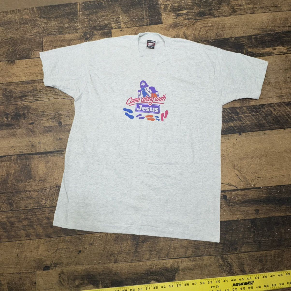 Fruit Of The Loom × Vintage Vintage “Come along with Jesus” single stitch XL Size US XL / EU 56 / 4 - 1 Thumbnail
