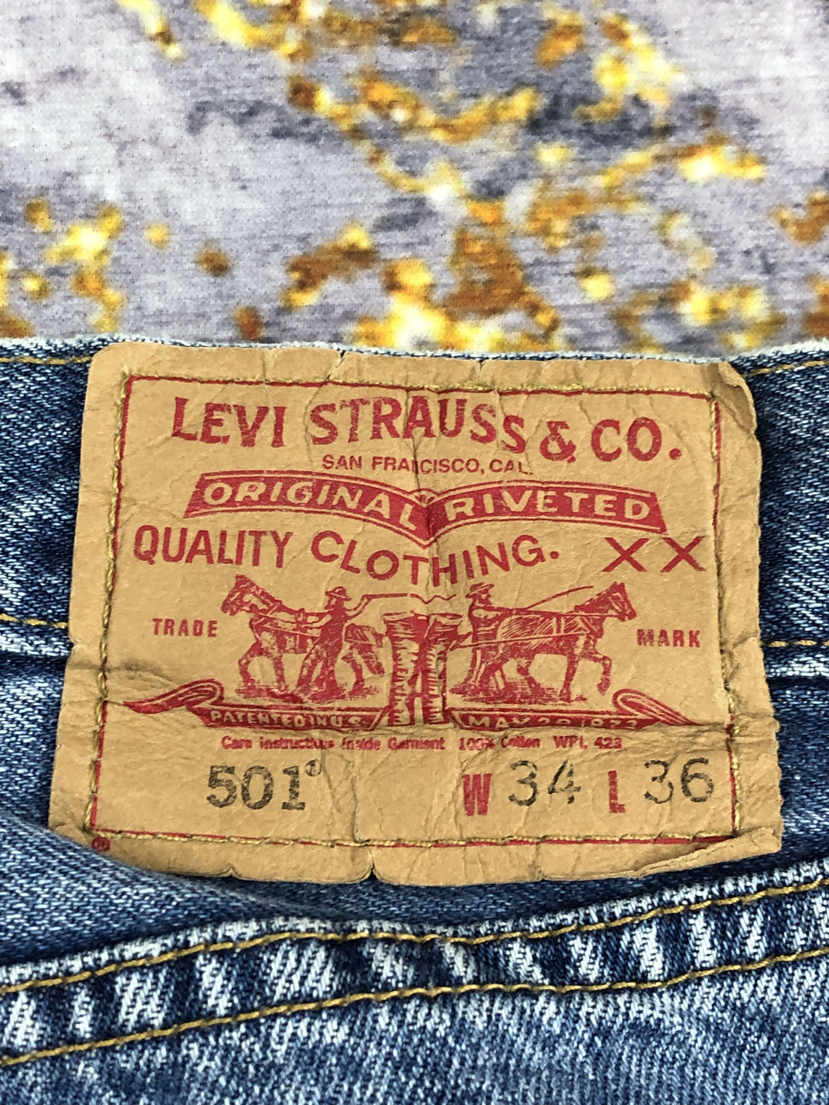 Levi's Vintage Levis 501 Dirty Faded Blue Jeans DPP0154 Size US 34 / EU 50 - 5 Thumbnail