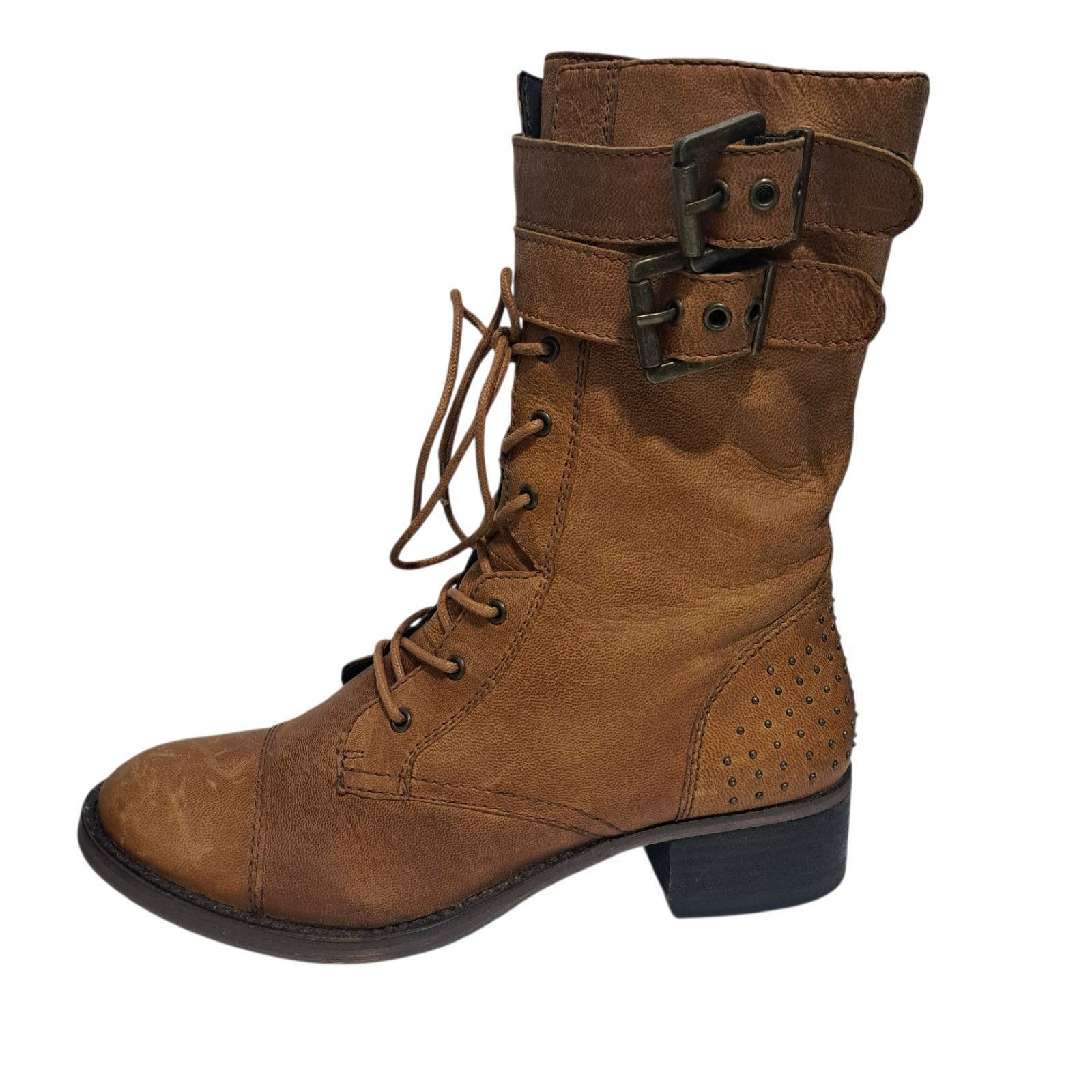 Steve Madden Steve Madden Lace Up Retro Buckle Military Combat Mid Calf B Size US 9 / IT 39 - 15 Thumbnail