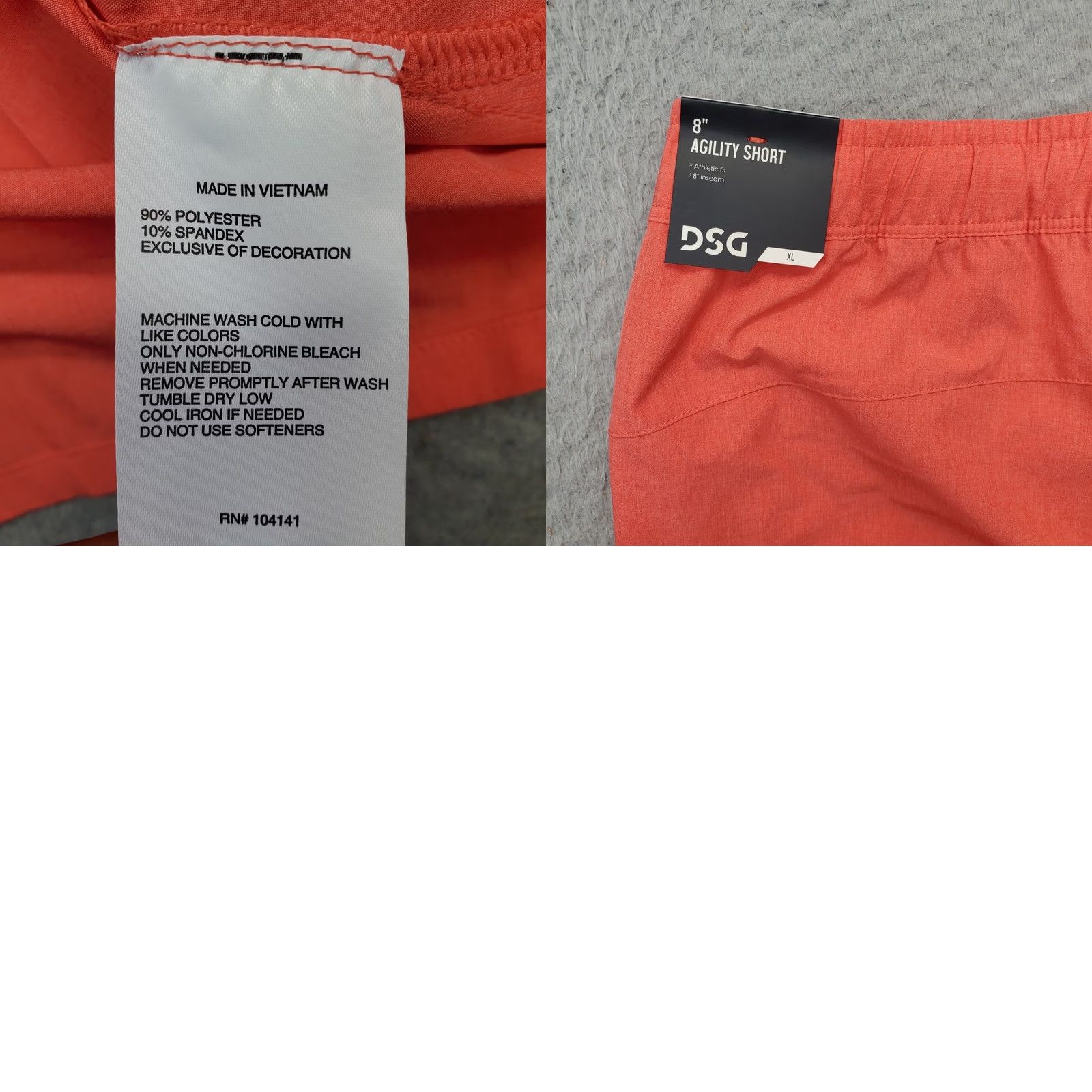 Vintage DSC Mens XL Red Agility Shorts Athletic Beach Outdoor Stretch Elastic Waist Shorts Size US 36 / EU 52 - 8 Thumbnail