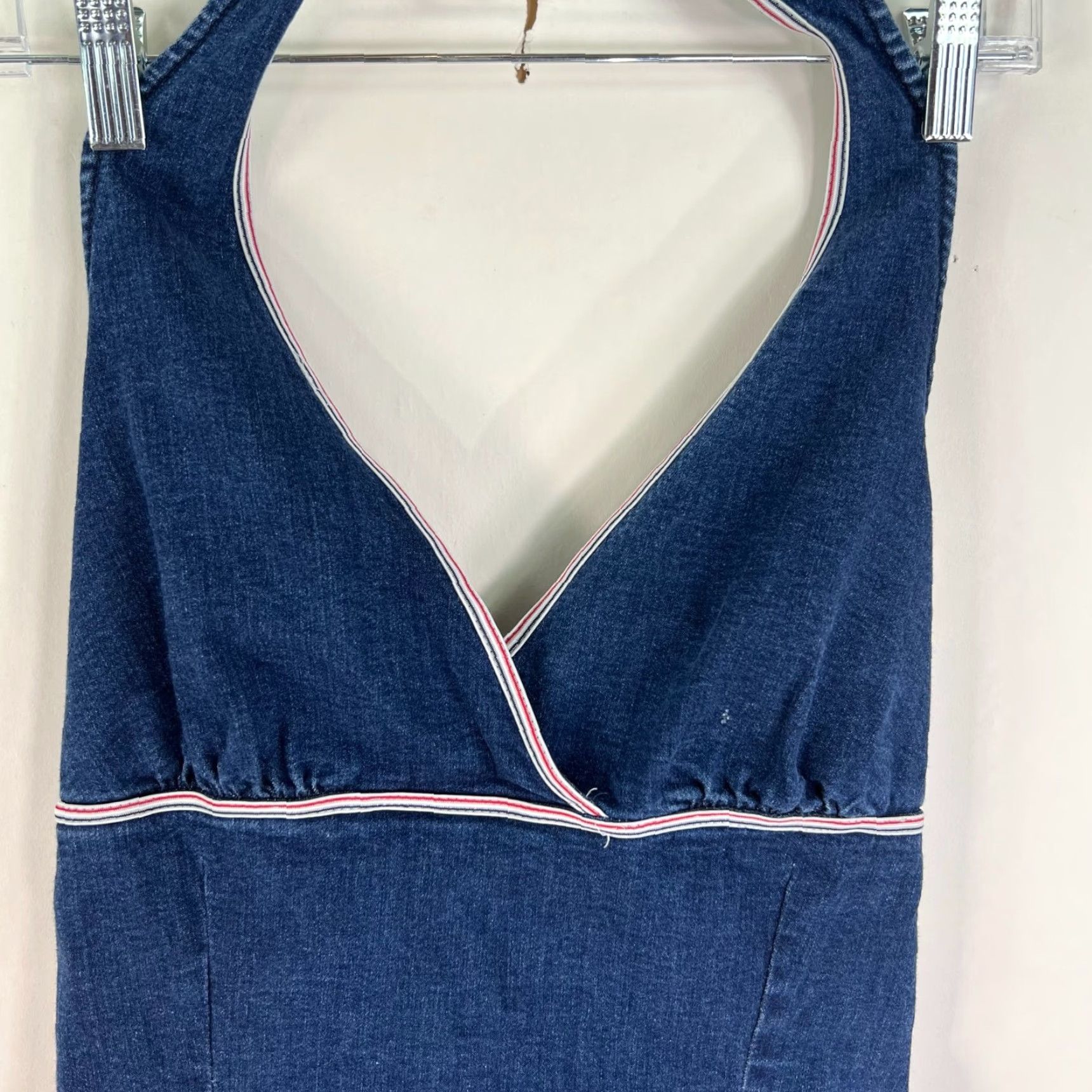 Tommy Hilfiger VINTAGE Tommy Hilfiger Denim Sleeveless Casual Dress Women JR Size L Blue Cotton Size L / US 10 / IT 46 - 5 Thumbnail