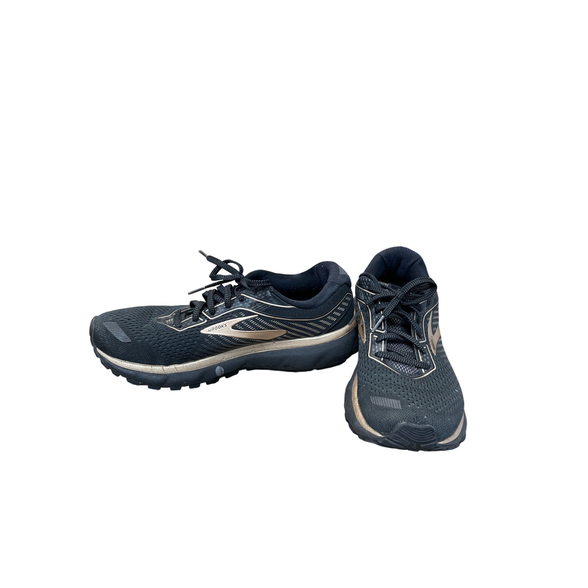 Brooks Brooks Ghost 12 Womens Black Gold Running Shoes Sneakers Siz Size US 8.5 / IT 38.5 - 2 Thumbnail