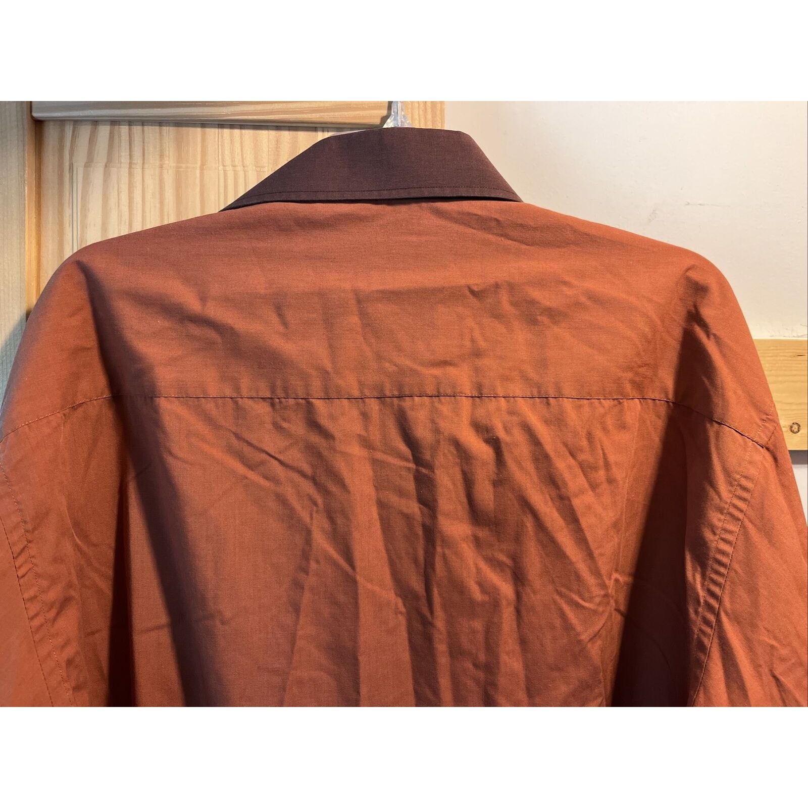 Other Veezo Men’s XL Orange Brown LS Button Polyester Blend Shirt Size US XL / EU 56 / 4 - 12 Thumbnail
