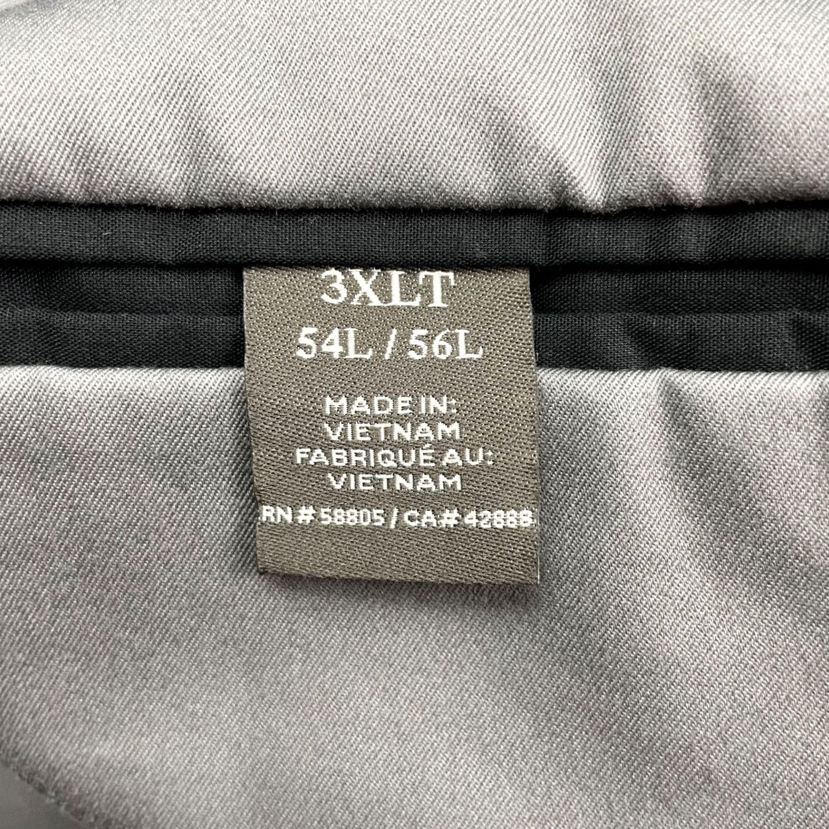 Vintage Oak Hill Men’s FIT By DXL Performance Blazer 2-Button Gray 3XLT / 54L 56L Big & Tall Regular Blazer Mens Gray Jacket Size 48R - 6 Thumbnail