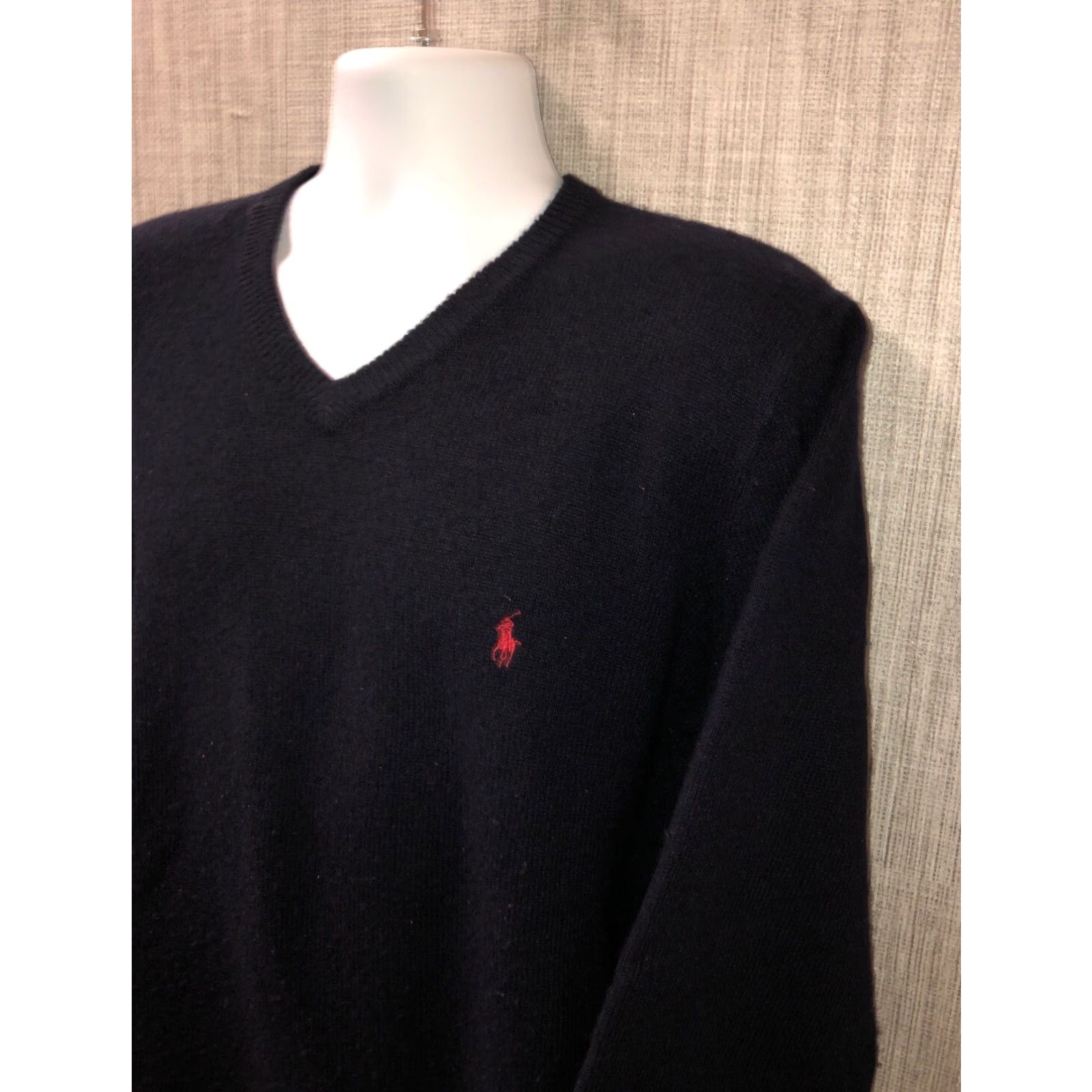 Polo Ralph Lauren Polo Ralph Lauren Sweater V-Neck Mens XL Lambswool Size US XL / EU 56 / 4 - 2 Thumbnail