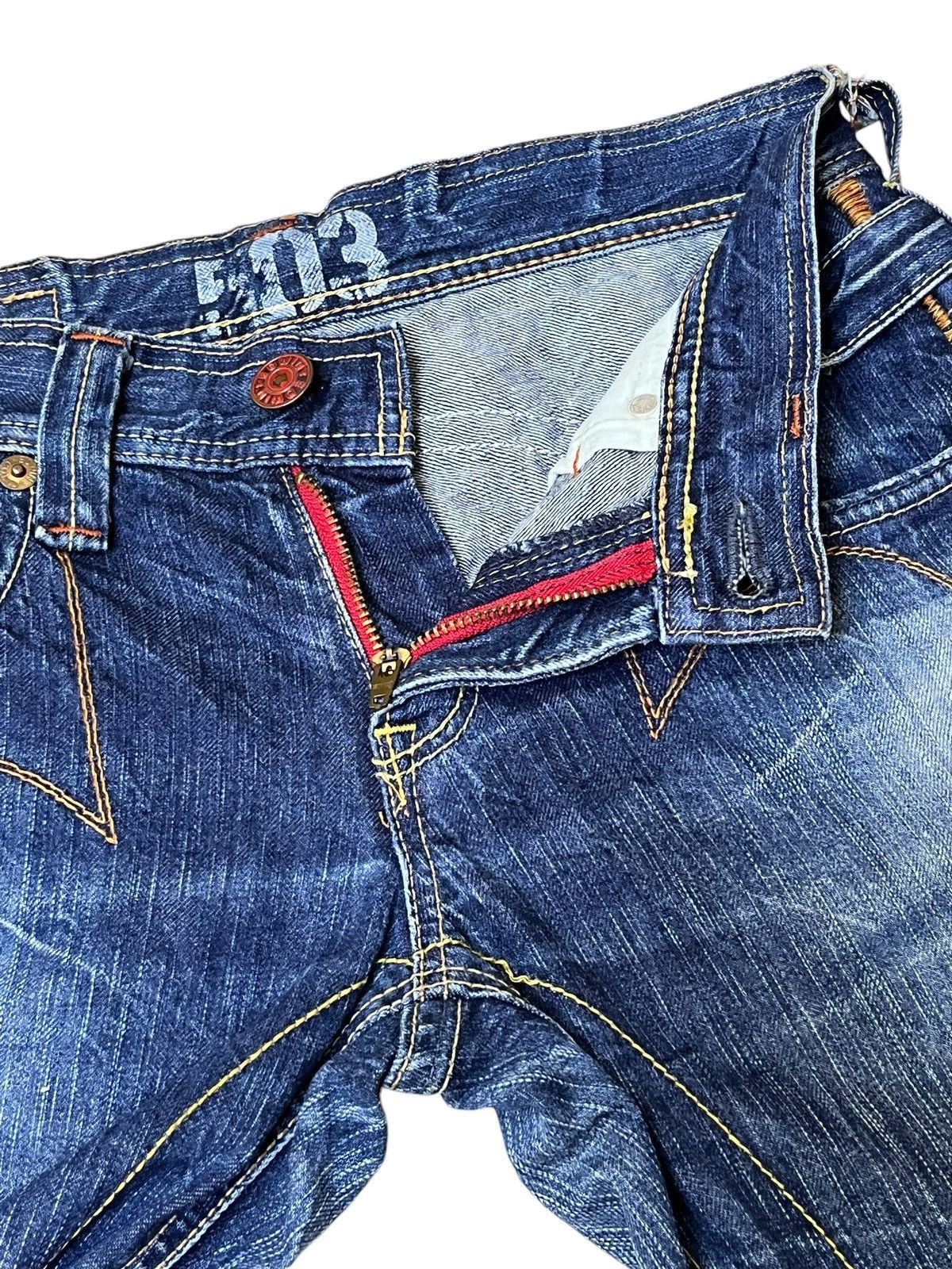 Edwin FLARED🔥VINTAGE EDWIN 503 MADE IN JAPAN BLUE TRIP JEANS Size US 30 / EU 46 - 11 Thumbnail