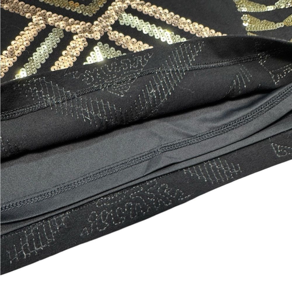 Express EXPRESS High Waisted Sequin Mini Black Skirt Size M Size 30" / US 8 / IT 44 - 6 Thumbnail