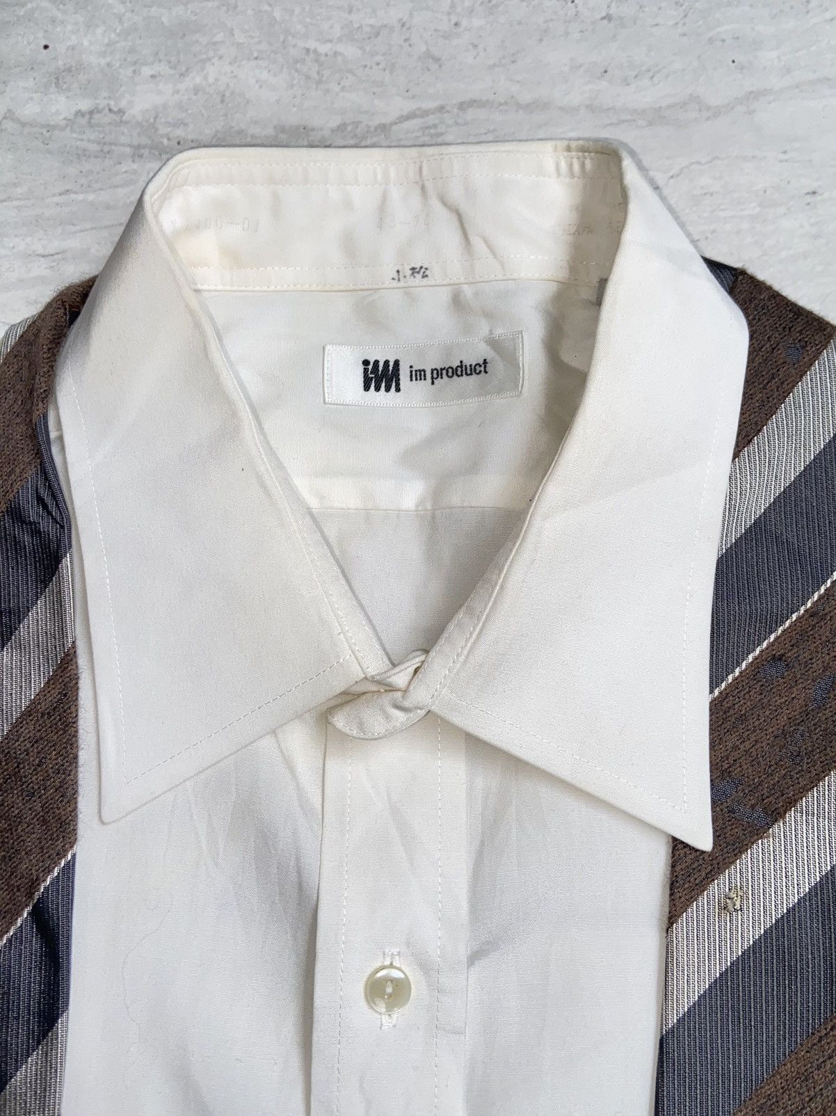 Issey Miyake Issey Miyake IM Product White 3/4 Sleeve Shirt Tie Size US L / EU 52-54 / 3 - 10 Thumbnail