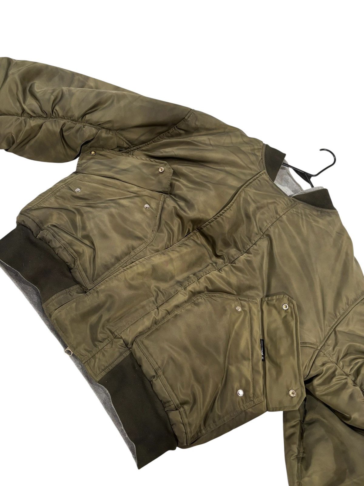 No Faith Studios Reversible waffle cotton hoody/bomber olive Size US M / EU 48-50 / 2 - 3 Thumbnail