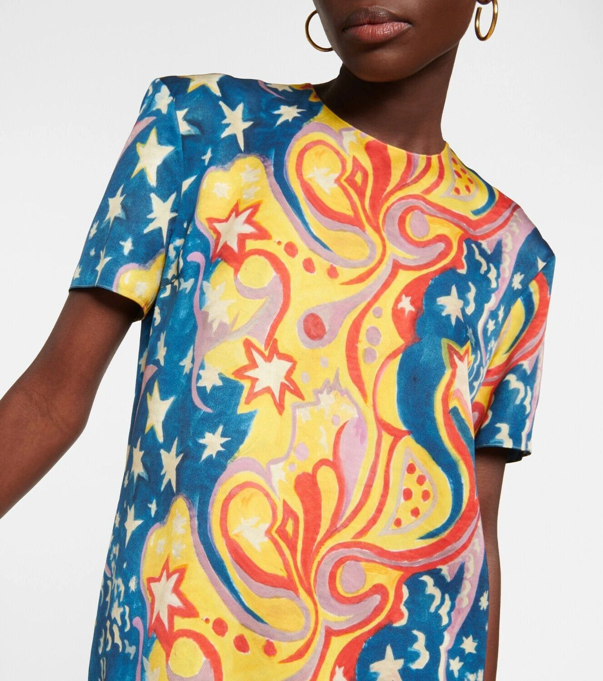 Marni o1y1025 Crewneck Mini Dress in Multicolor Size XS / US 0-2 / IT 36-38 - 2 Thumbnail