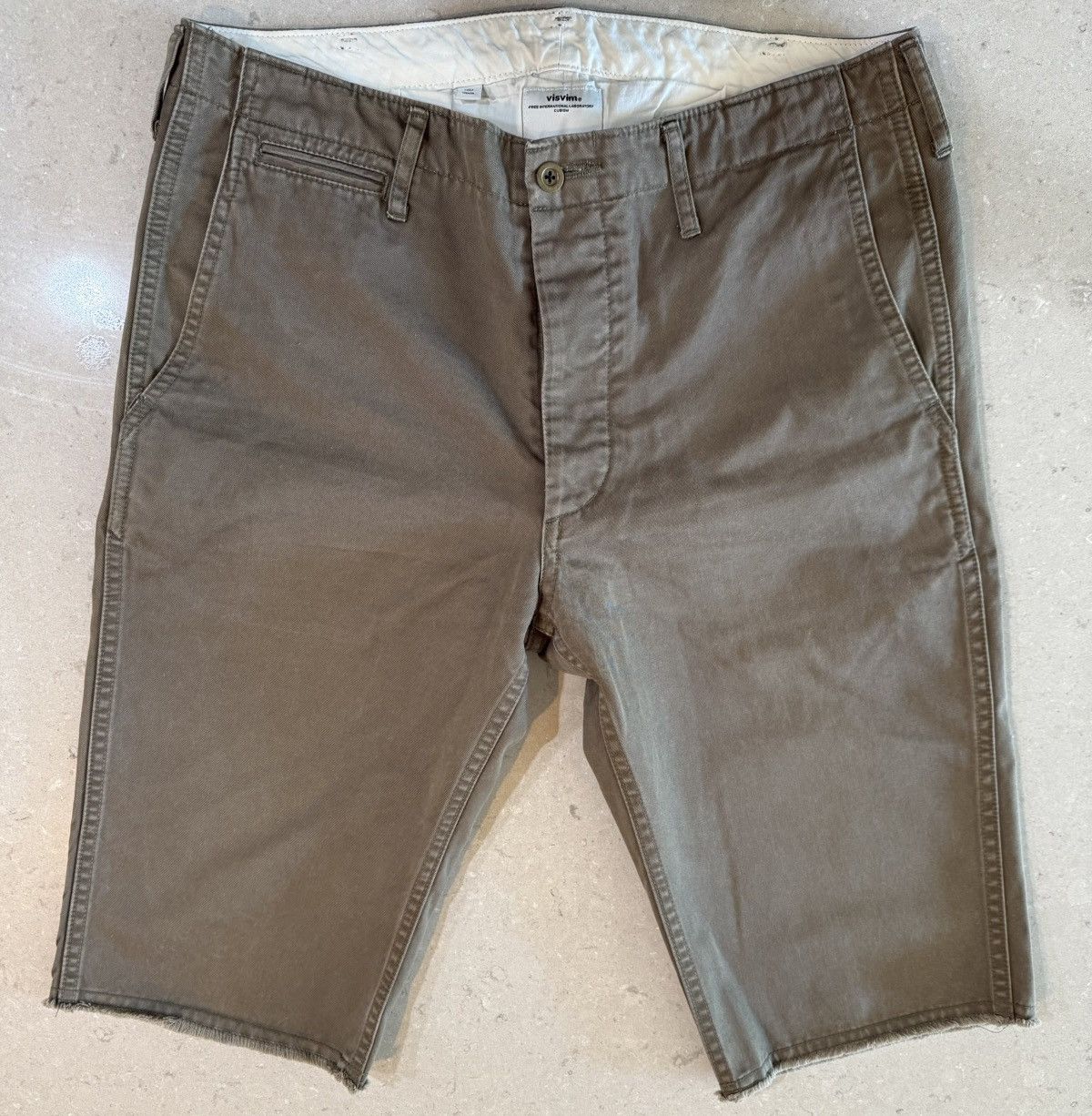Visvim VISVIM CUT OFF CHINO SHORTS OLIVE SZ M Size US 32 / EU 48 - 1 Thumbnail