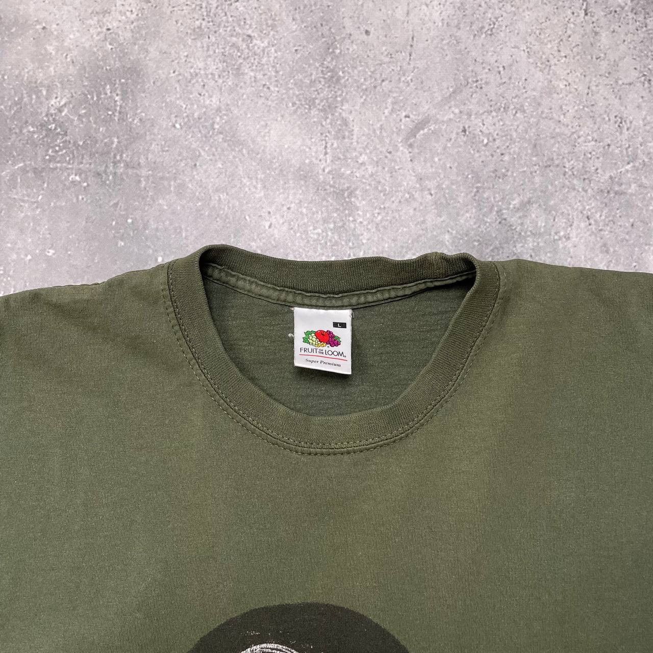 Band Tees × Vintage Vintage 2003 Anti-Flag Power To The Peaceful T Shirt Green Size US L / EU 52-54 / 3 - 4 Thumbnail