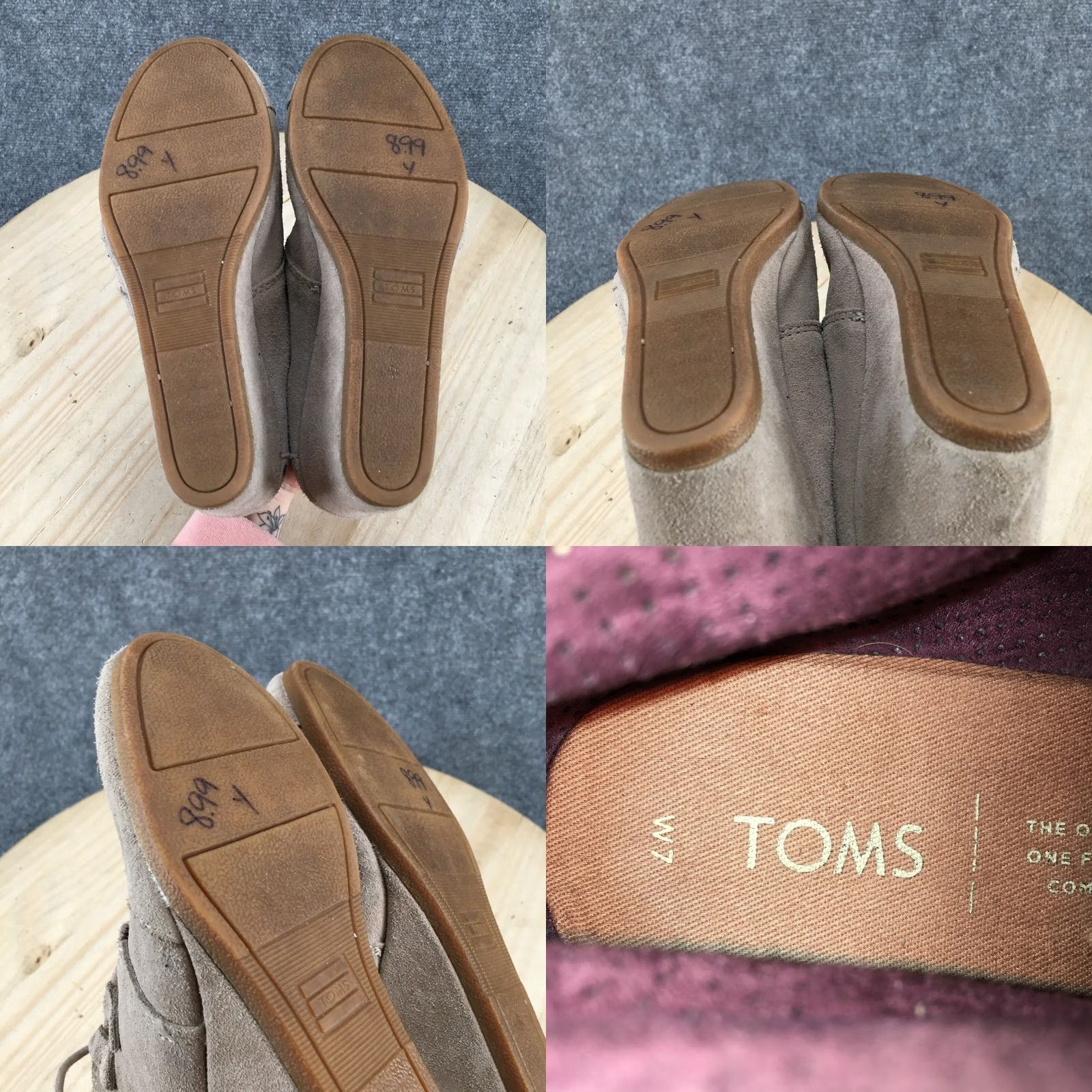 Toms TOMS Boots Women's 7 Wedge Desert Ankle Bootie Lace Up Brown Suede Comfort Casual Shoe Shoes Size US 7 / IT 37 - 9 Thumbnail