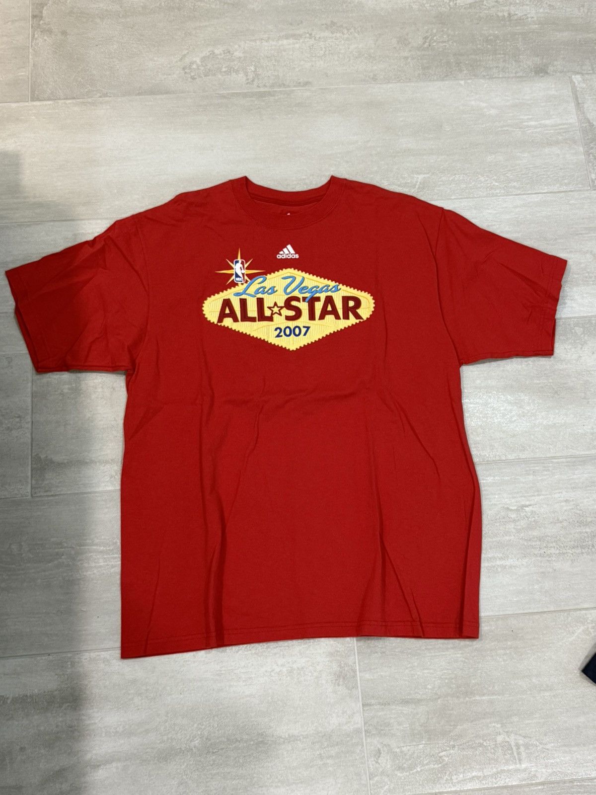 Adidas NBA Adidas Las Vegas 2007 All Star Game T shirt Size US XL / EU 56 / 4 - 1 Thumbnail