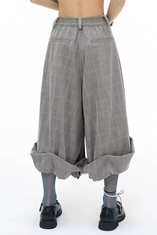 Designer Casual Loose Plaid Elastic Waist School Shorts Size US 32 / EU 48 - 6 Thumbnail