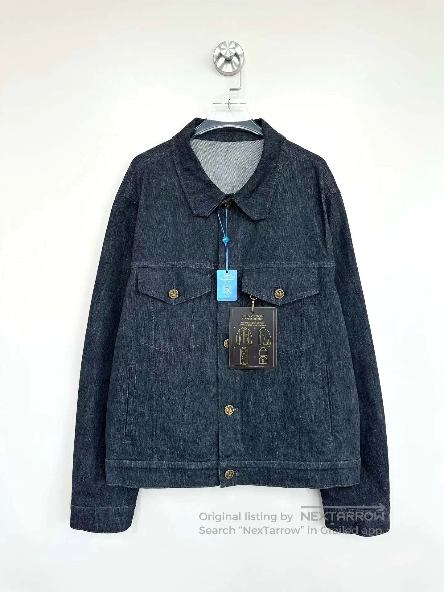 Louis Vuitton Louis Vuitton Black denim jacket with dark pattern, logo p Size US L / EU 52-54 / 3 - 1 Thumbnail