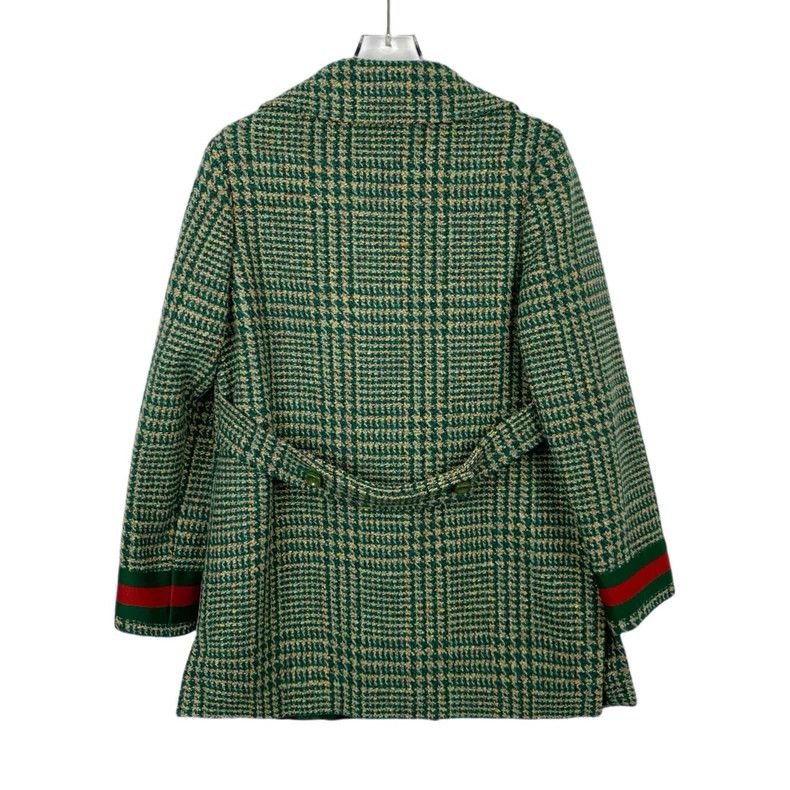 Gucci Gucci Green check wool lapel suit coat 2502-Nextarrow Size US XXS / EU 40 - 2 Thumbnail