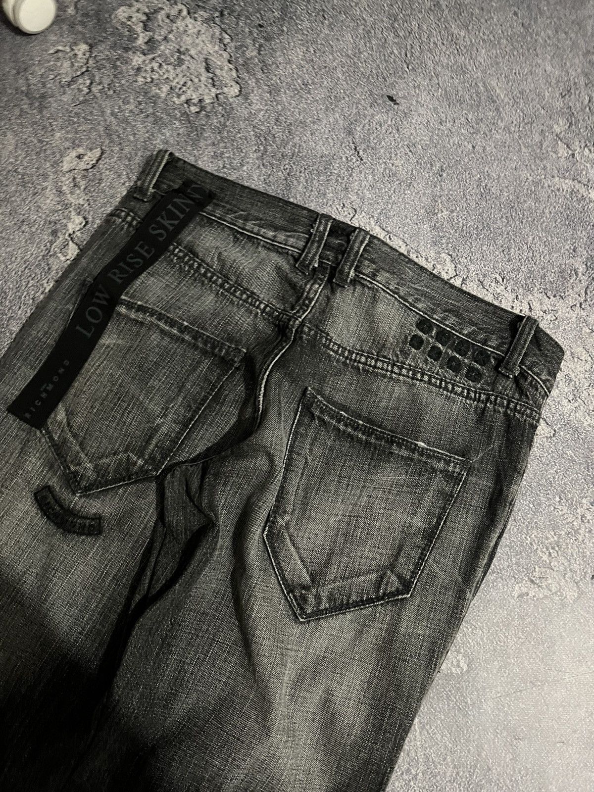 Japanese Brand Intentional Wear Y2K Aesthetic Distressed Skinny Jeans 90 Size US 31 - 4 Thumbnail