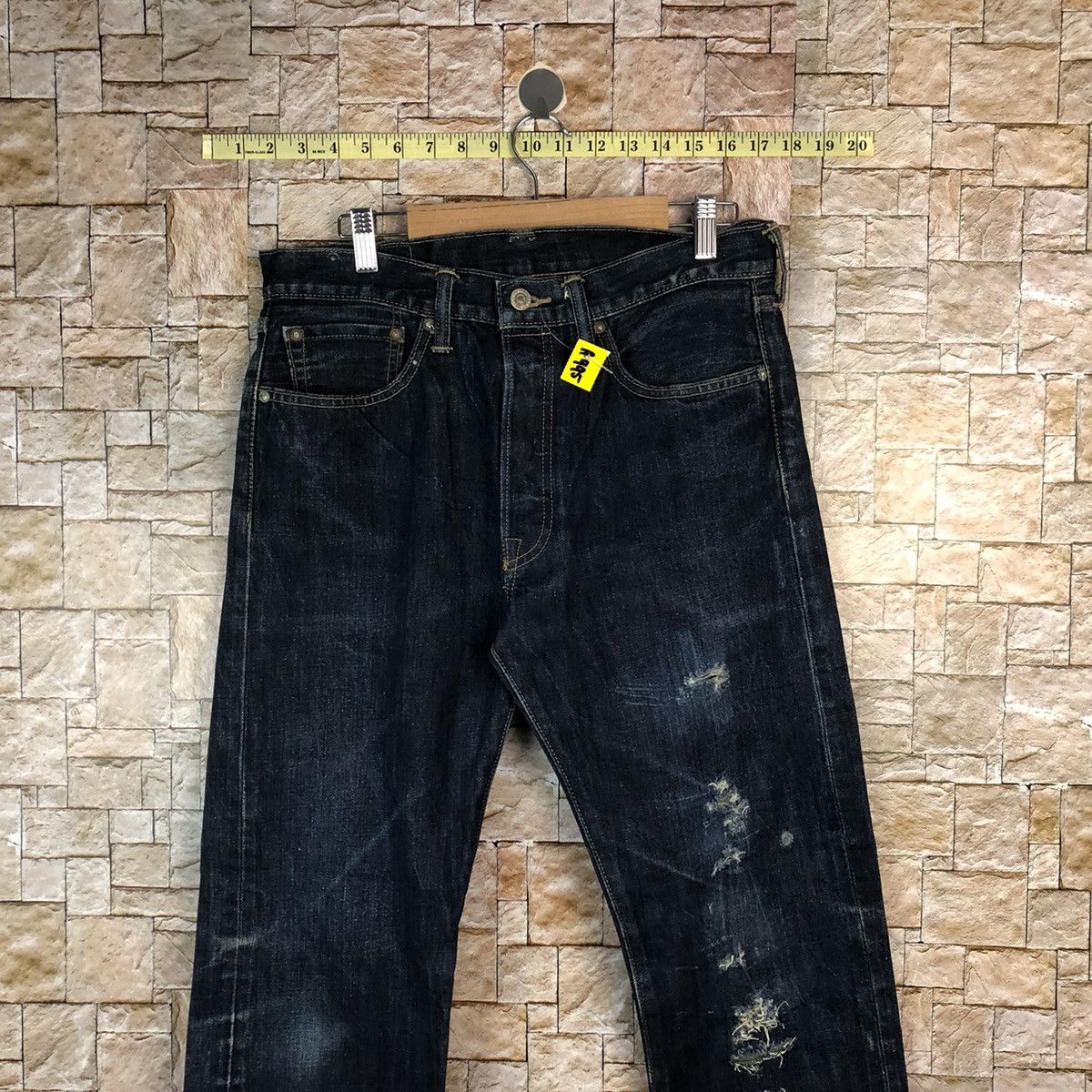 Levi's Levis Blue Distressed ripped jeans Denim #A995 Size US 31 - 2 Thumbnail