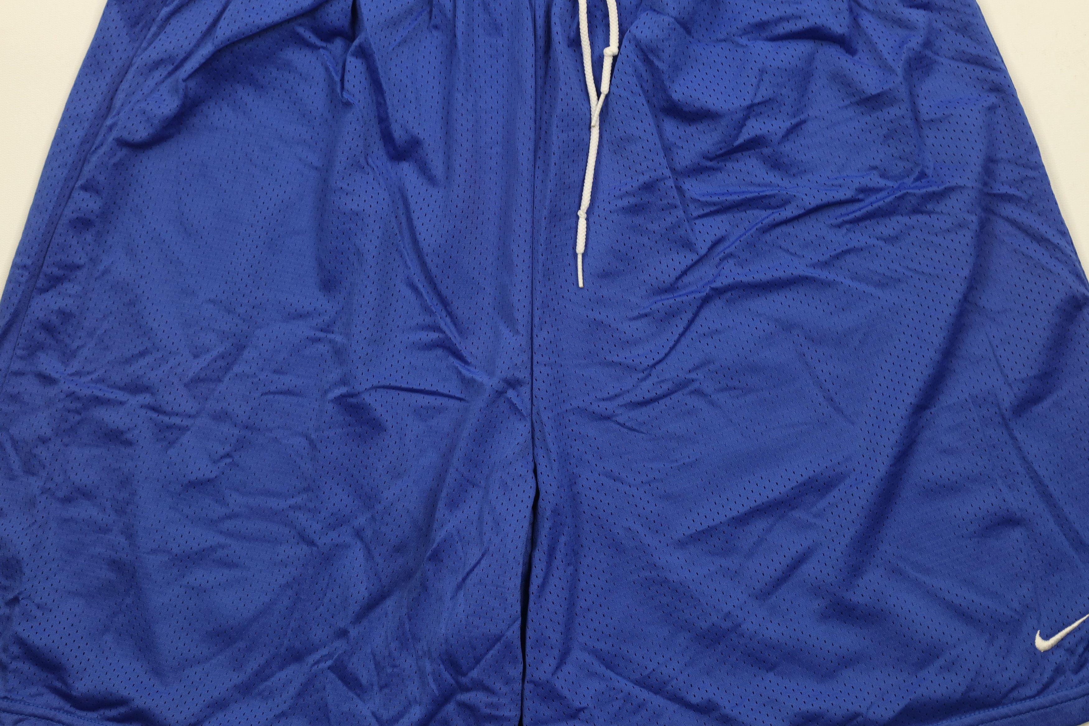 Nike × Vintage Vintage Y2K Nike Swoosh Above Knee Mesh Shorts Royal Blue Size US 36 / EU 52 - 3 Thumbnail