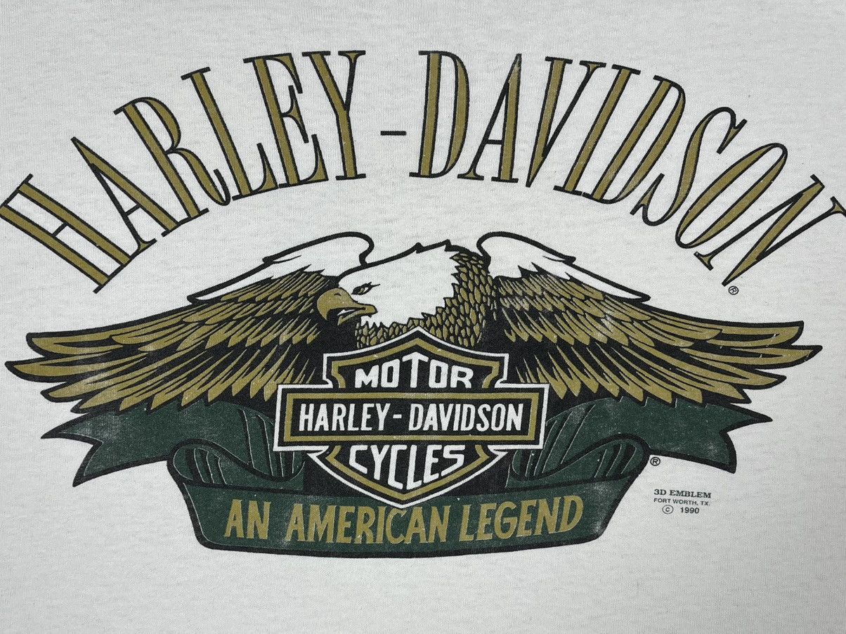 Harley Davidson Vintage Harley Davidson 3D emblem rare Eagle tee 1990’s Size US XL / EU 56 / 4 - 5 Thumbnail