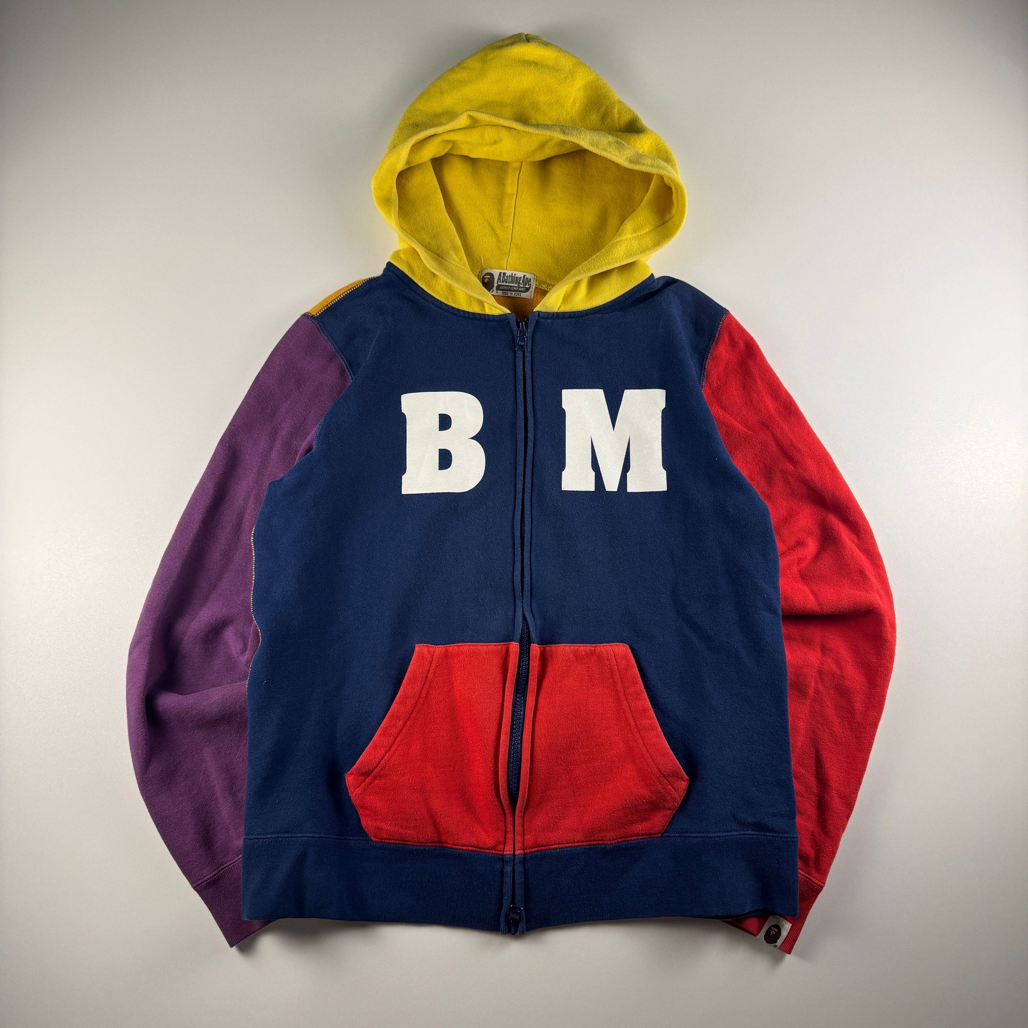 Bape BAPE Baby Milo “BM” Color Block Zip Hoodie (S) Size US S / EU 44-46 / 1 - 1 Thumbnail