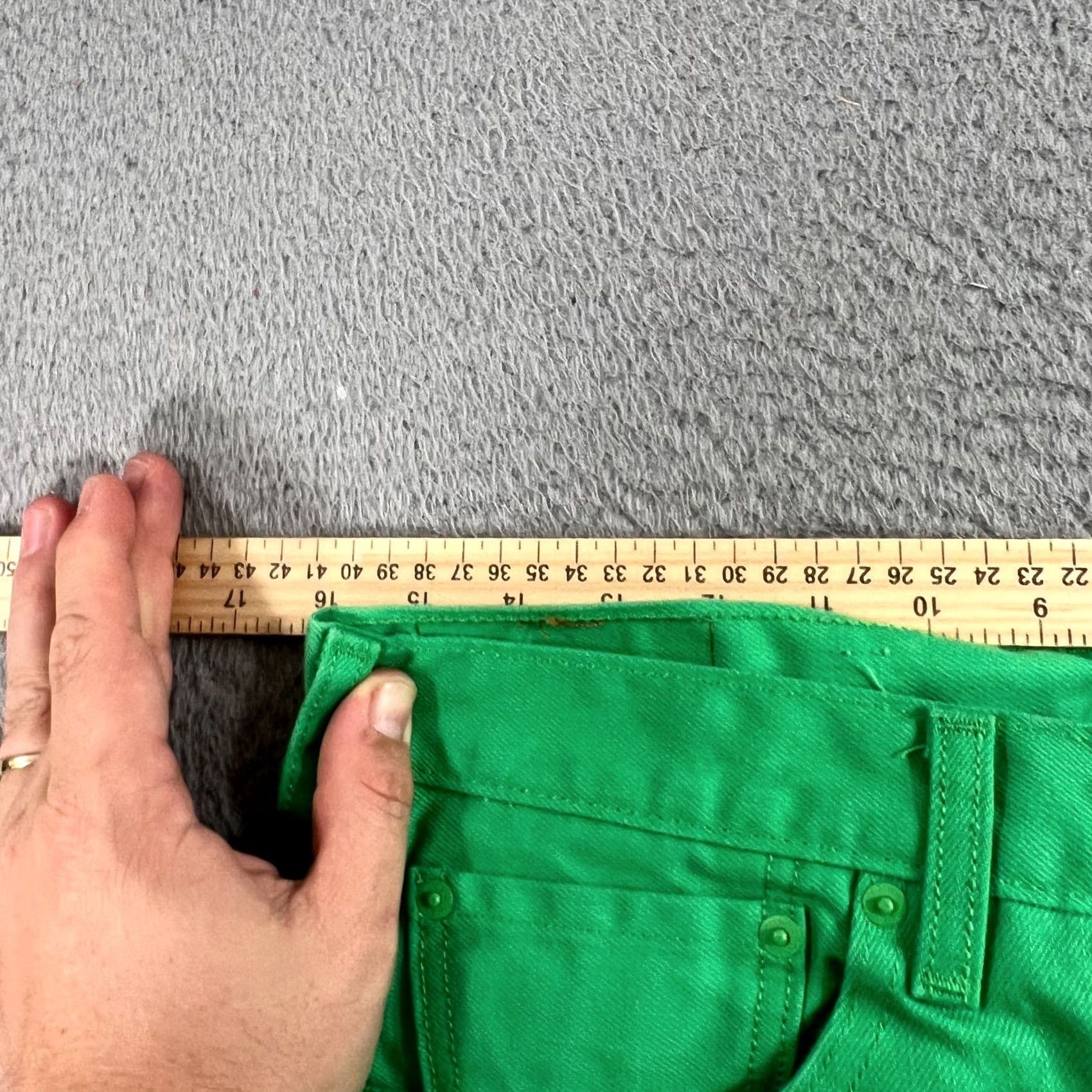 Levi's VINTAGE Levi's 501 Jeans Mens Regular Green 32x29 Slim Fit Pockets 5-Pocket Denim Stonewashed Medium Wash USA 90s Style Size US 34 / EU 50 - 5 Thumbnail
