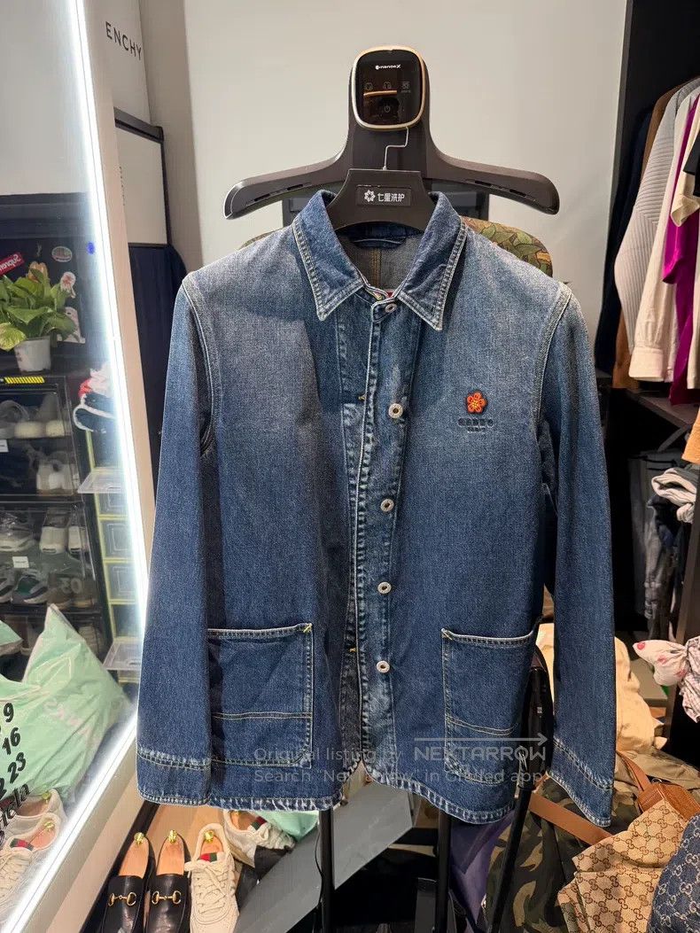 Kenzo Kenzo Begonia Flower Denim Jacket Size US M / EU 48-50 / 2 - 1 Thumbnail