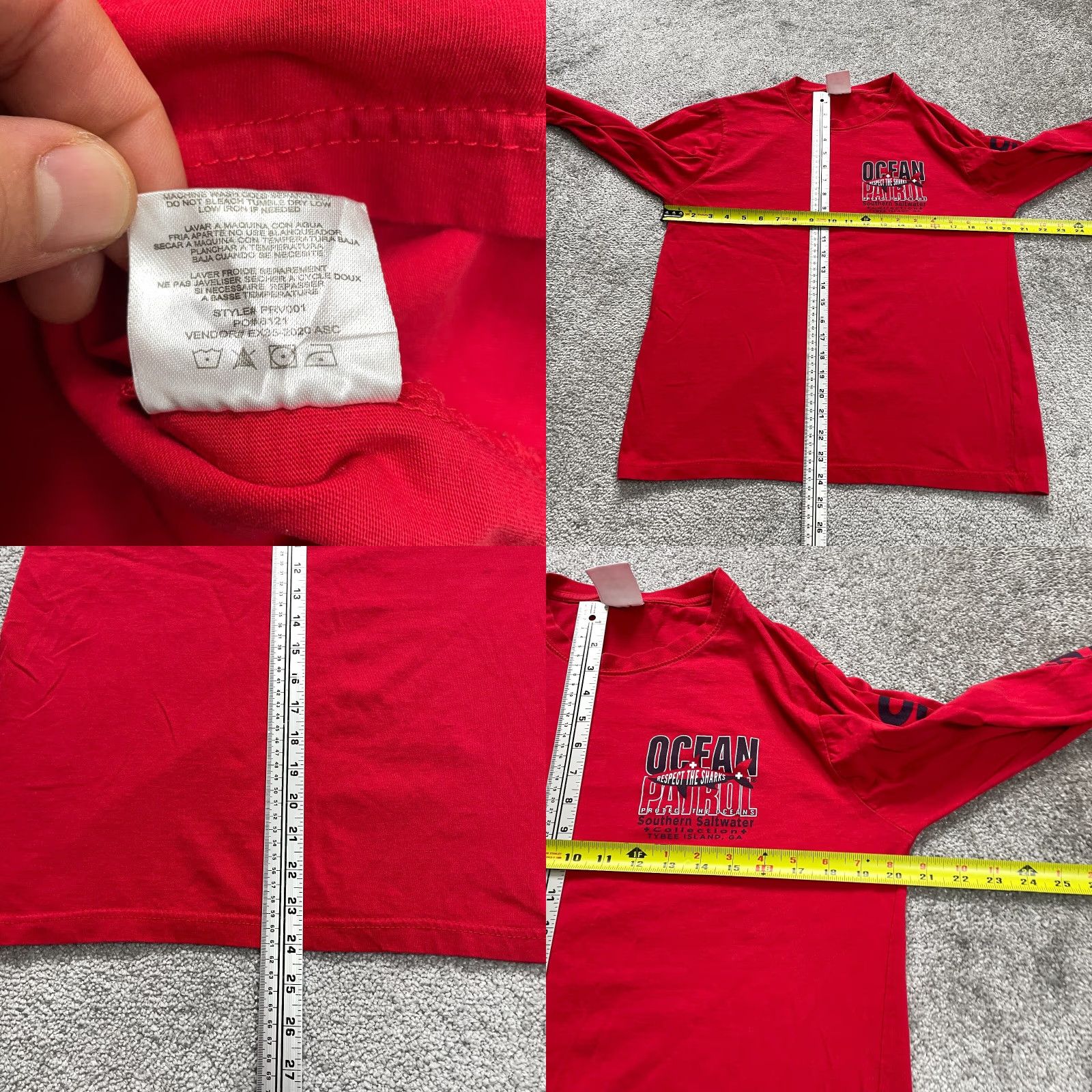 ESPIRIT VINTAGE? Ocean Spirit Shirt Womens Small Red Ocean Patrol Coastal Lifestyle Top Size S / US 4 / IT 40 - 8 Thumbnail