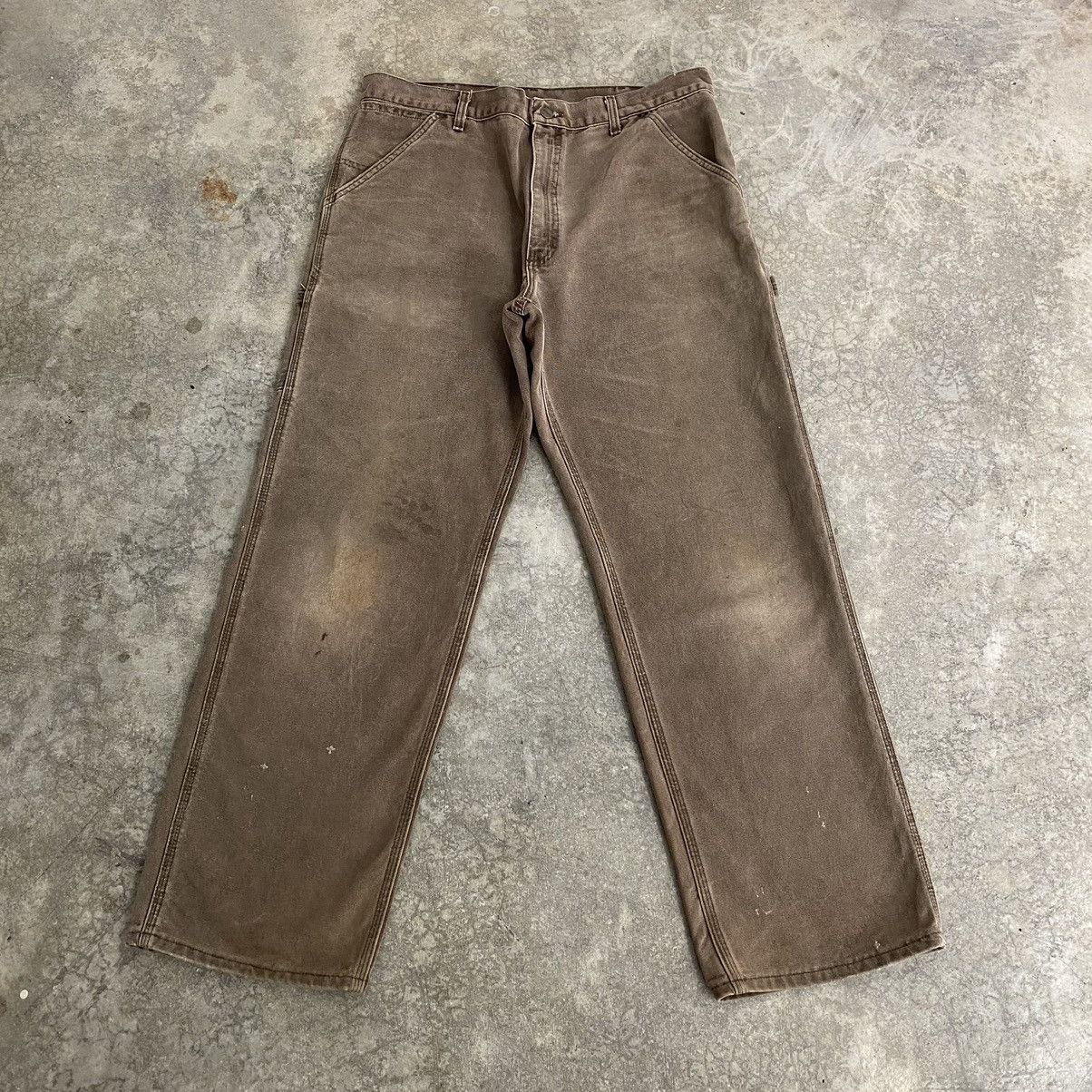 Carhartt Vintage Carhartt Faded Chestnut Dirty Carpenter Work Pants Size US 36 / EU 52 - 2 Thumbnail