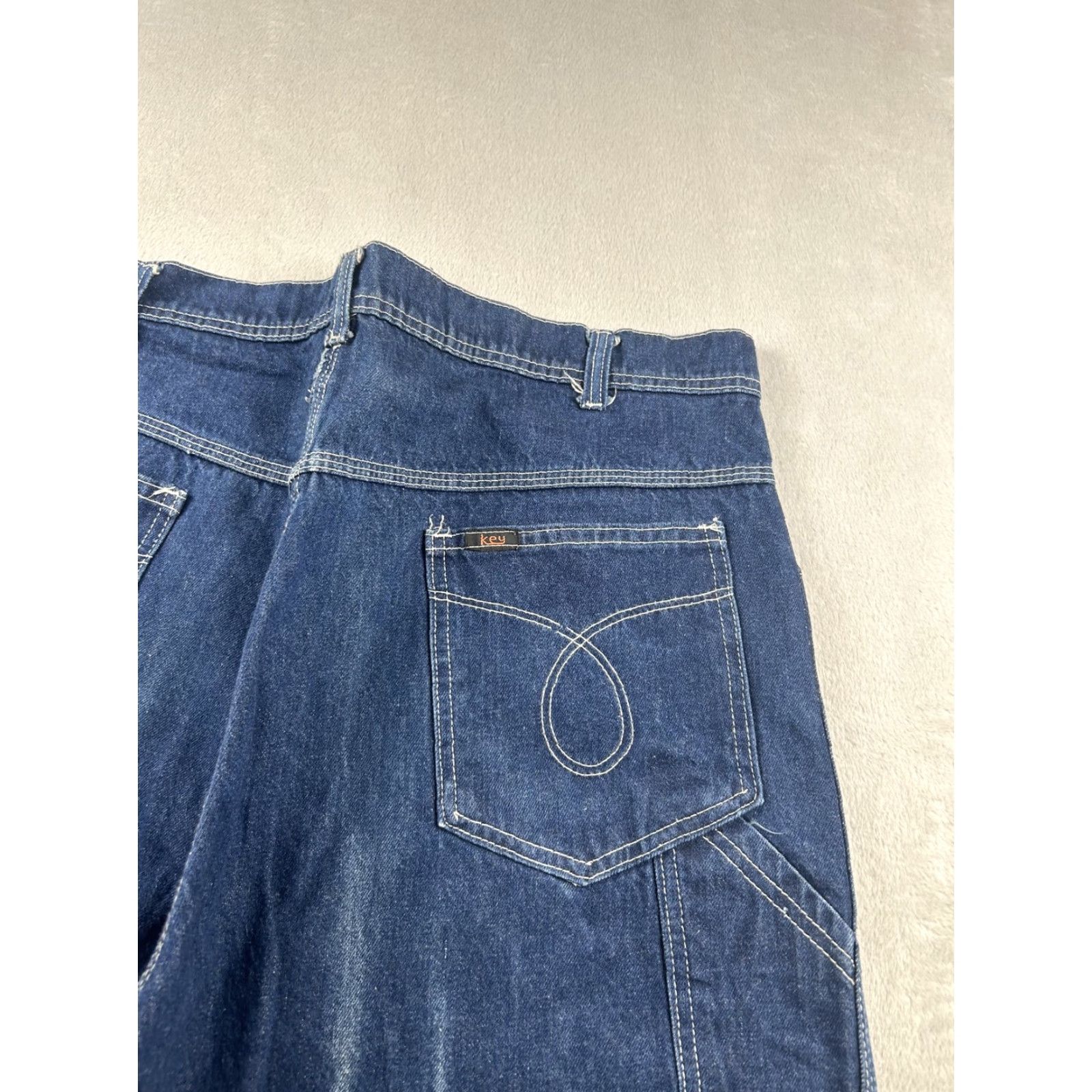 Vintage VINTAGE Key Jeans Mens 38x30 Blue Carpenter Workwear Denim Made USA 70s 80s Size US 38 / EU 54 - 5 Thumbnail