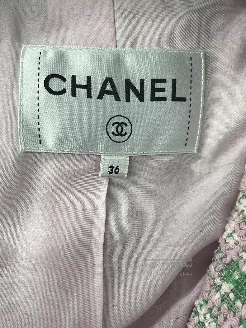 Chanel Chanel Spring and summer pink and green mixed colour braid Size XS / US 0-2 / IT 36-38 - 4 Thumbnail