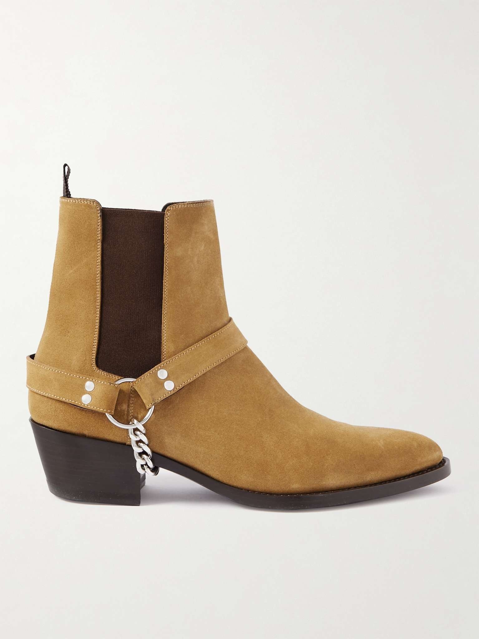 Celine o1bcso1str0625 354703020C Suede Chelsea Boots in Dark Havana Size US 7 / EU 40 - 1 Thumbnail