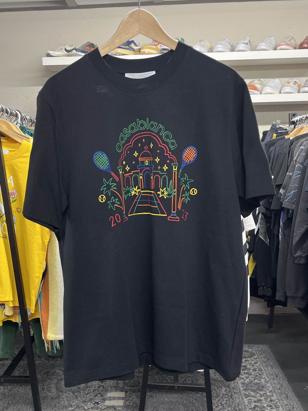 Casablanca Casablanca Rainbow Crayon Temple Black Jersey Tee Size US L / EU 52-54 / 3 - 1 Thumbnail