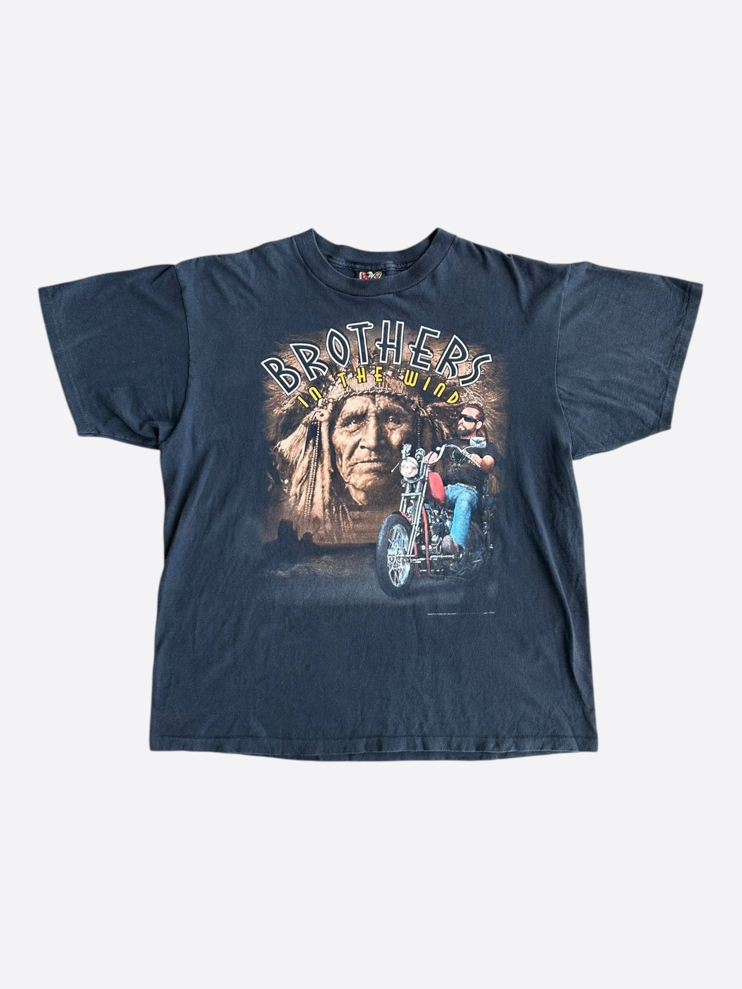 Vintage Vintage Black Brothers In The Wind Graphic T-Shirt Size US XL / EU 56 / 4 - 1 Thumbnail