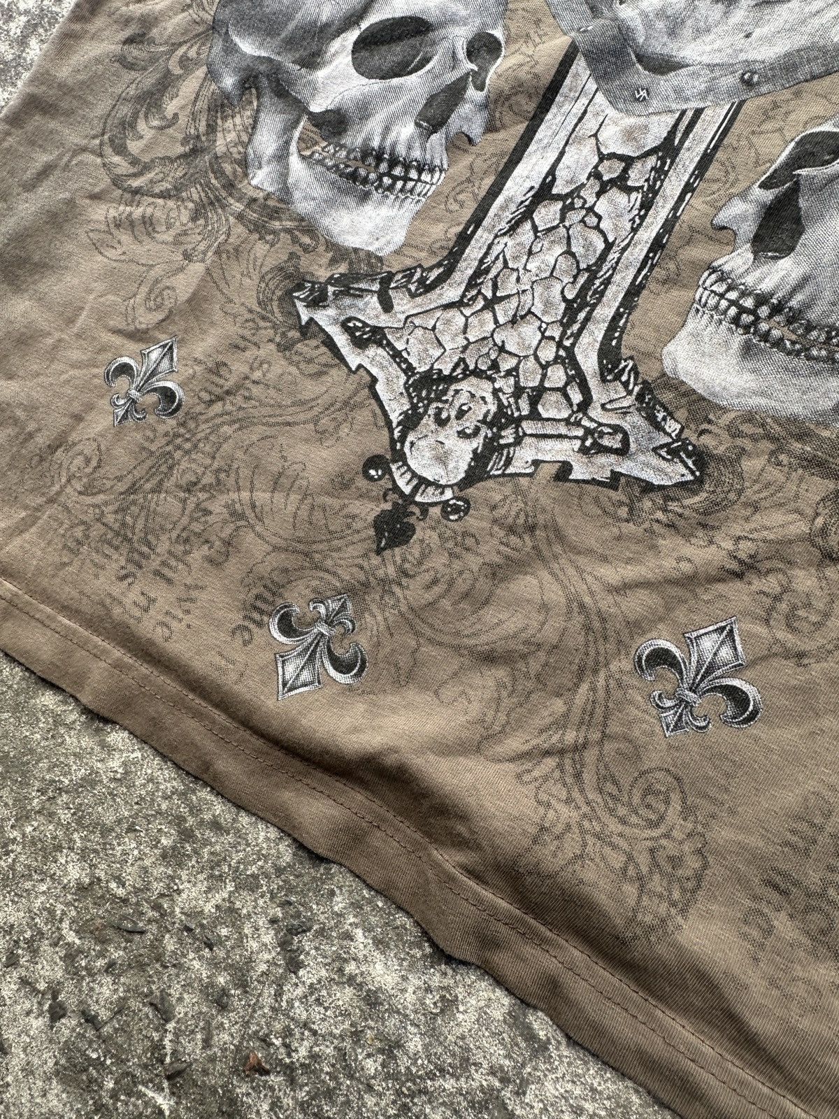 Designer Y2K Style Affliction Logo Cross Skull AngelT-shirt Opium M Size US M / EU 48-50 / 2 - 4 Thumbnail