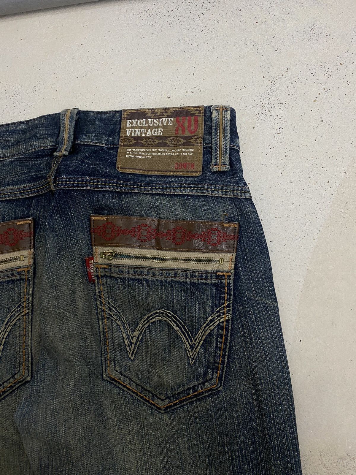 If Six Was Nine × Japanese Brand × Le Grande Bleu (L.G.B.) Edwin XV Japan Distressed Mud Washed Dirty Loose Fit Size US 32 / EU 48 - 11 Thumbnail