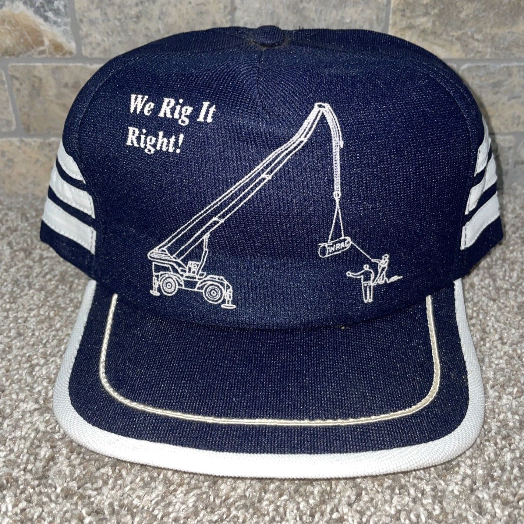 Vintage We Rig It Right snapback hat Men Adjustable Blue Snapback Pre-owned Size ONE SIZE - 2 Thumbnail