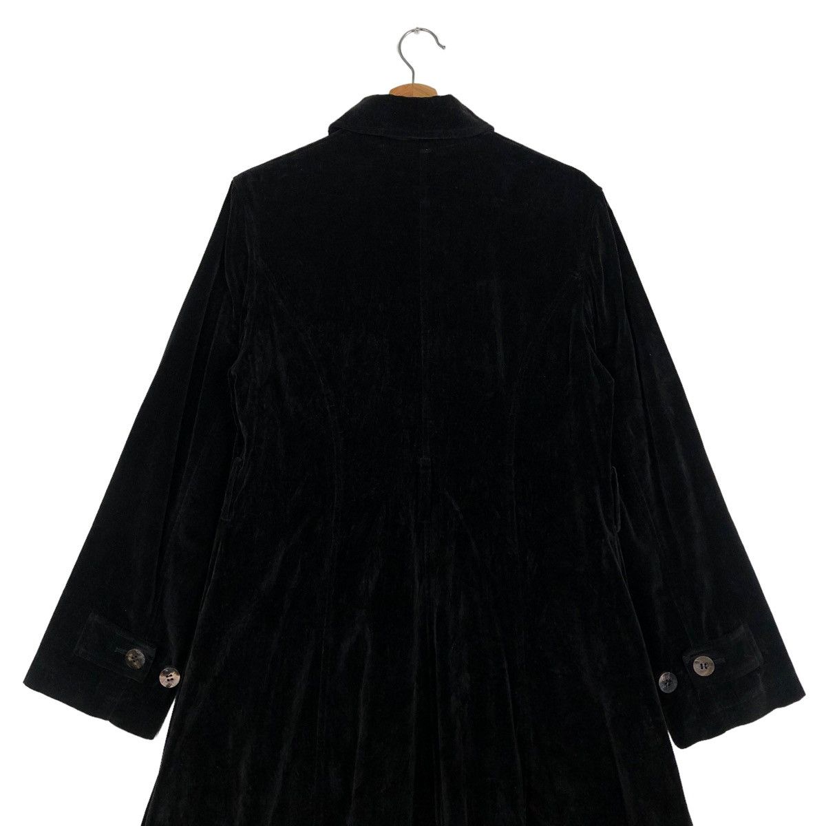 Yohji Yamamoto 🔥Rich Black - Velvet Fly Coats Long Jacket I Wish Y’s Bis Size M / US 6-8 / IT 42-44 - 9 Thumbnail